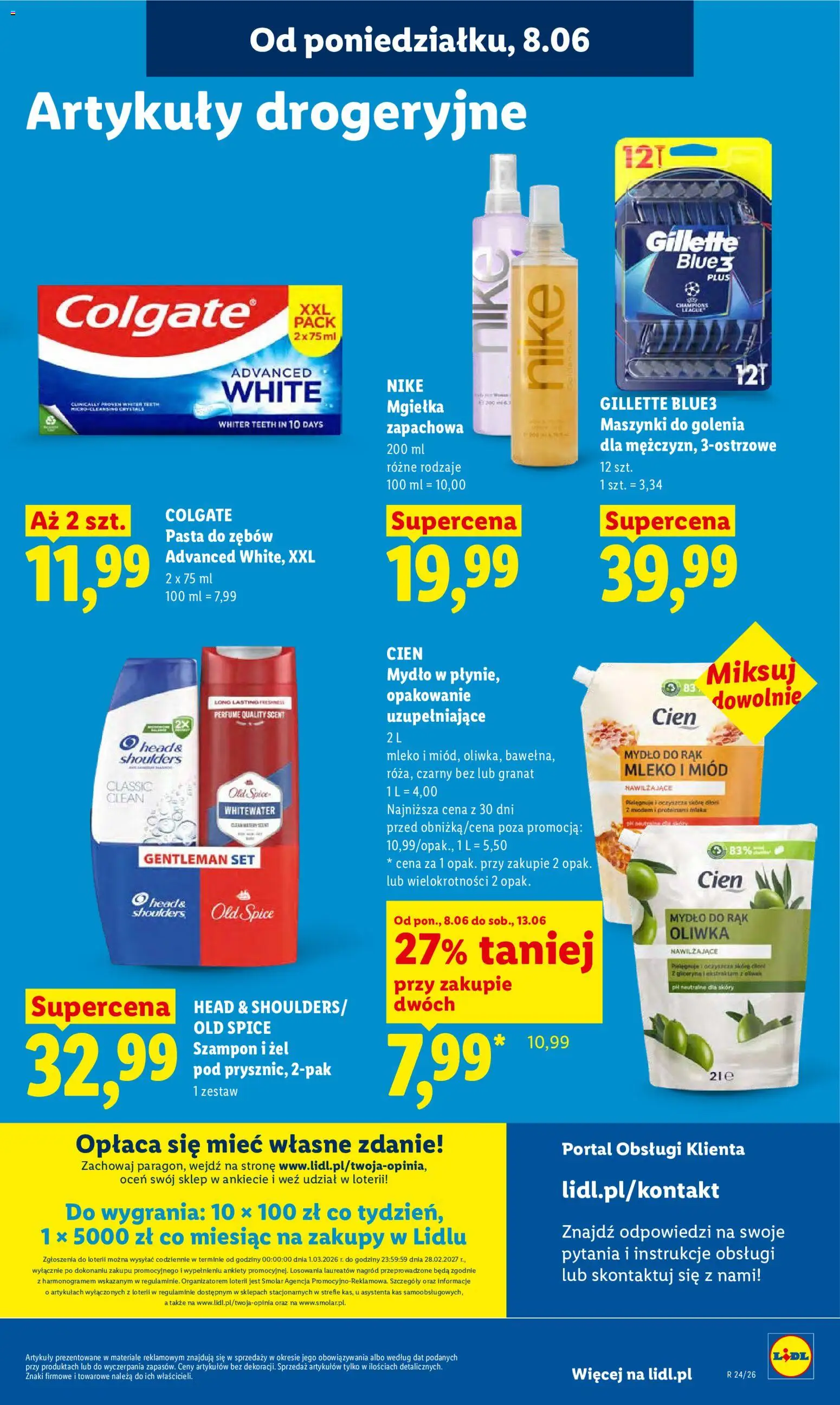Lidl gazetka od 08.06.2026 | Strona: 81 | Produkty: Gillette, Miód, Mleko, Mydło