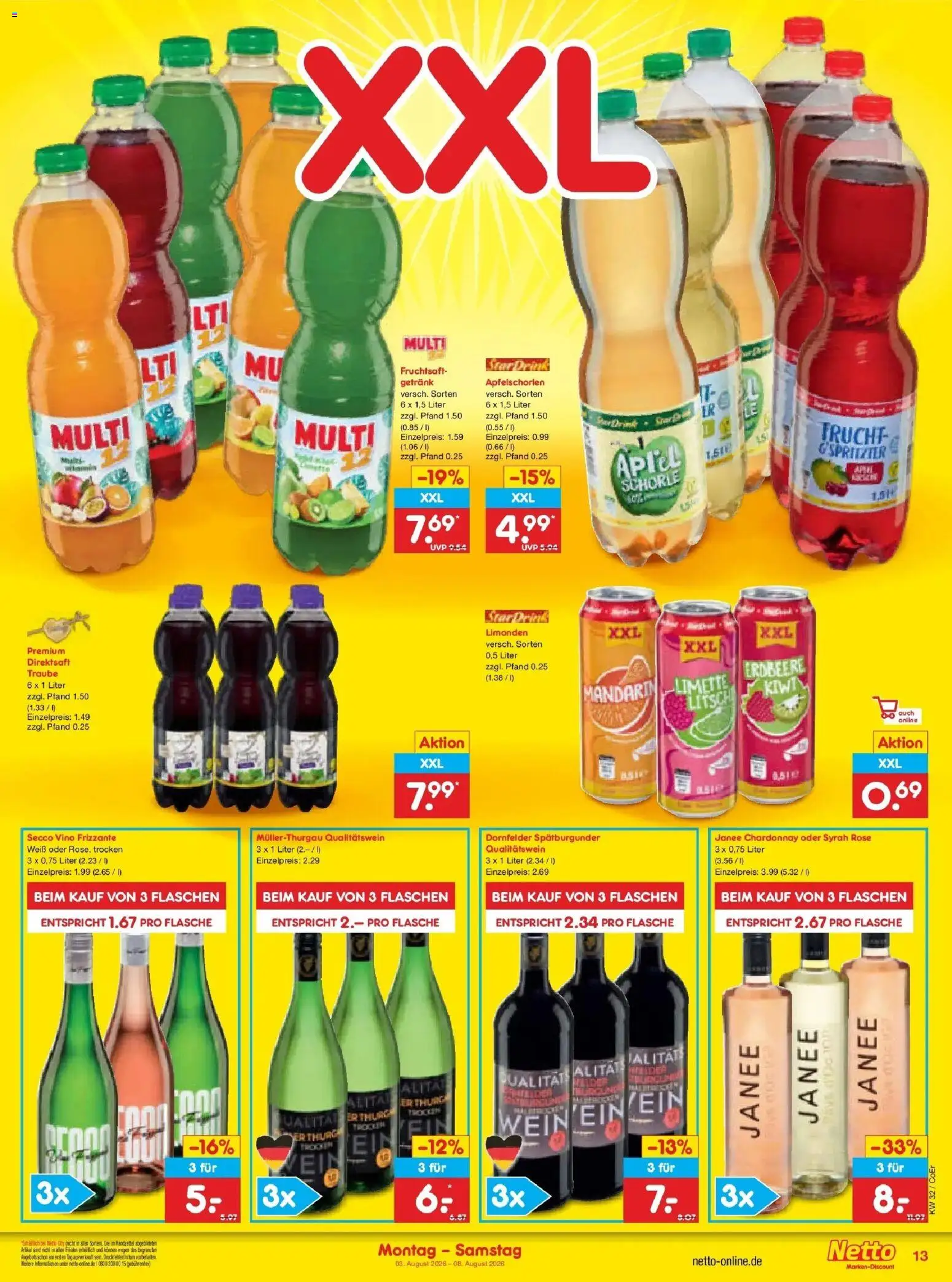 Netto Marken-Discount Prospekt Weimar – gültig ab 03.08.2026 | Seite: 27 | Produkte: Limette, Kiwi, Fruchtsaft
