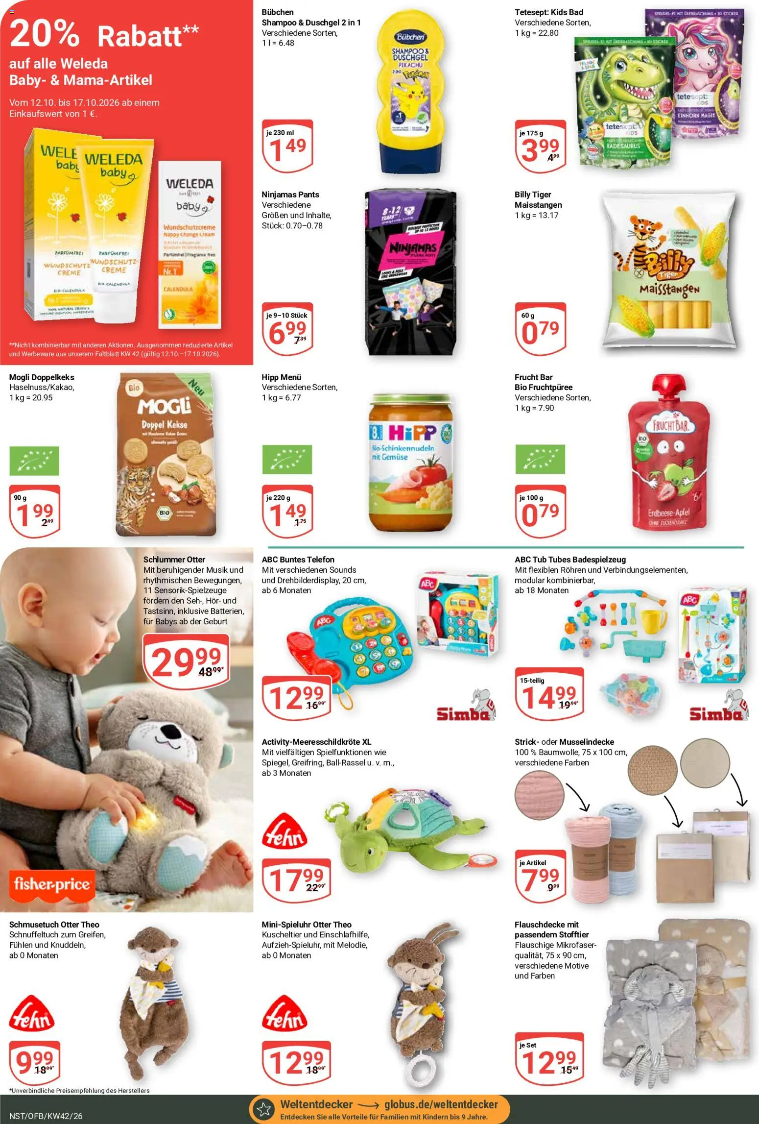 Globus Prospekt Neustadt a.d. Weinstraße – gültig ab 12.10.2026 | Seite: 23 | Produkte: Shampoo, Duschgel, Gemüse, Telefon