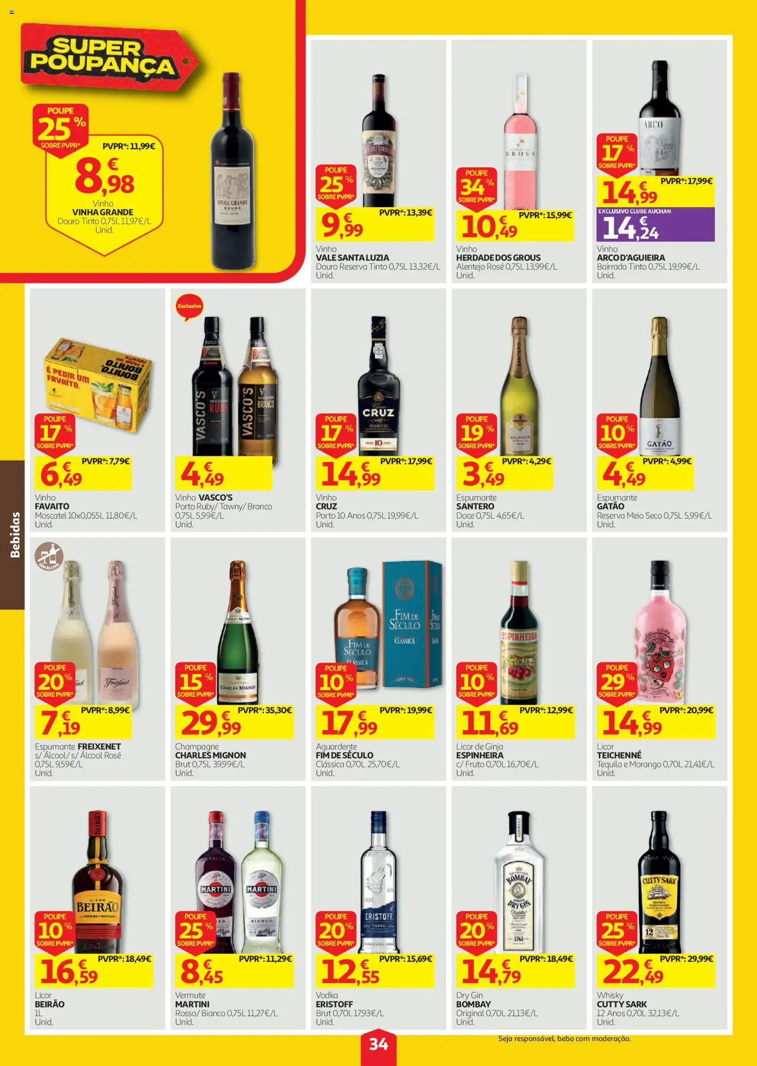 Auchan folheto │ válido de 01/10/2026 | Página: 34 | Produtos: Whisky, Espumante, Bebidas, Álcool