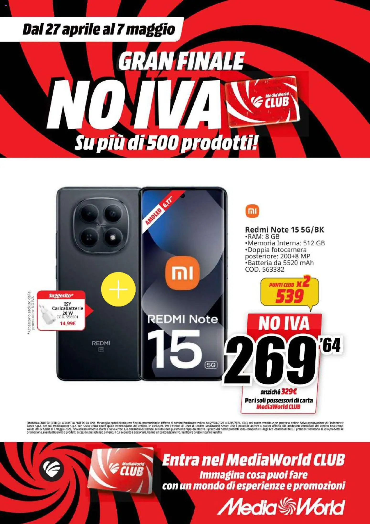 Volantino Media World del 27.04.2026 | Pagina: 48 | Prodotti: Fotocamera, Caricabatterie