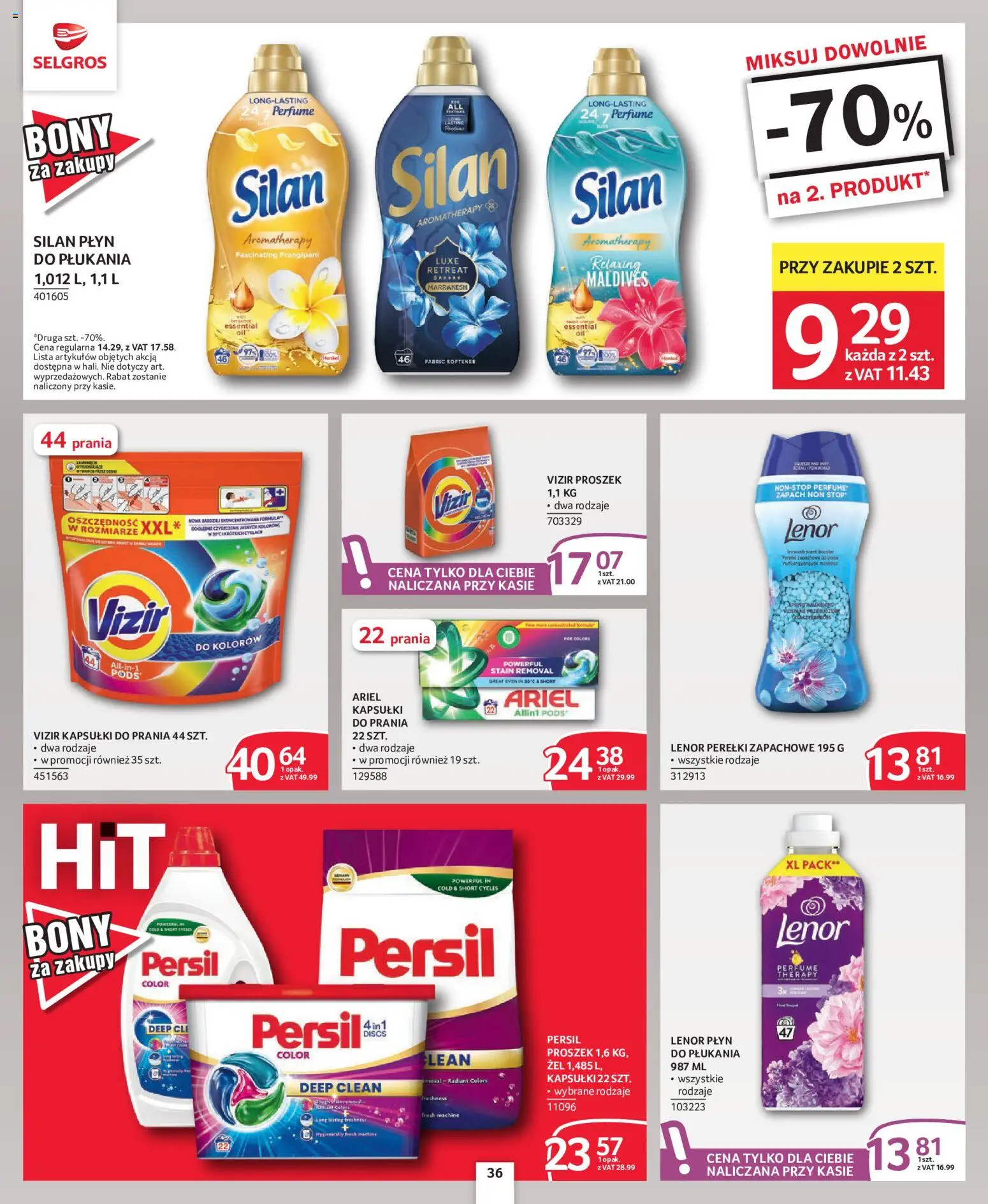 Selgros cash&carry gazetka - Oferta dla profesjonalistów od 08.10.2026 | Strona: 32 | Produkty: Ariel kapsułki, Proszek, Persil, Kapsułki ariel