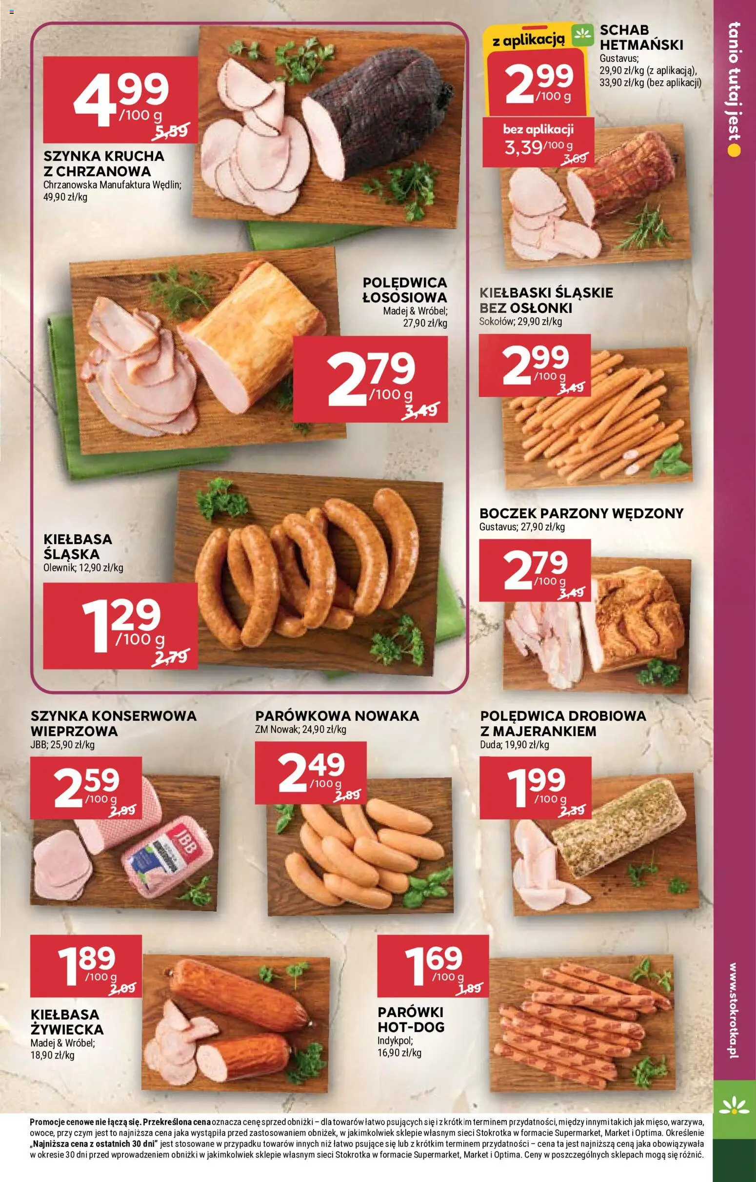 Stokrotka gazetka - Market od 03.09.2026 | Strona: 11 | Produkty: Schab, Stokrotka, Szynka konserwowa, Parówki