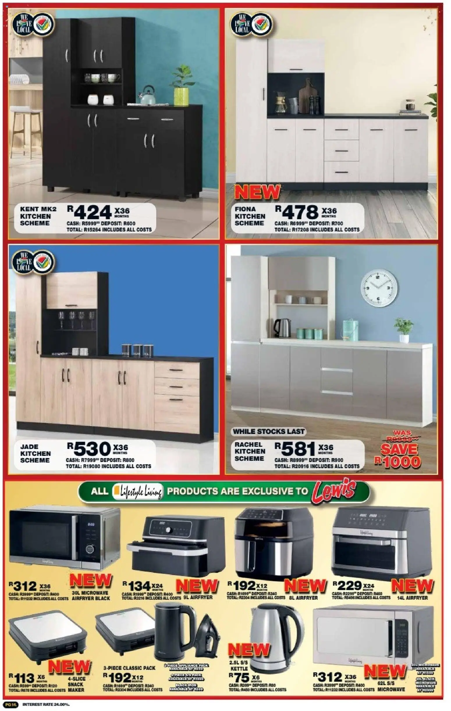 New Lewis Stores catalogue – valid from 05/10/2026 | Page: 14 | Products: Kettle, Microwave