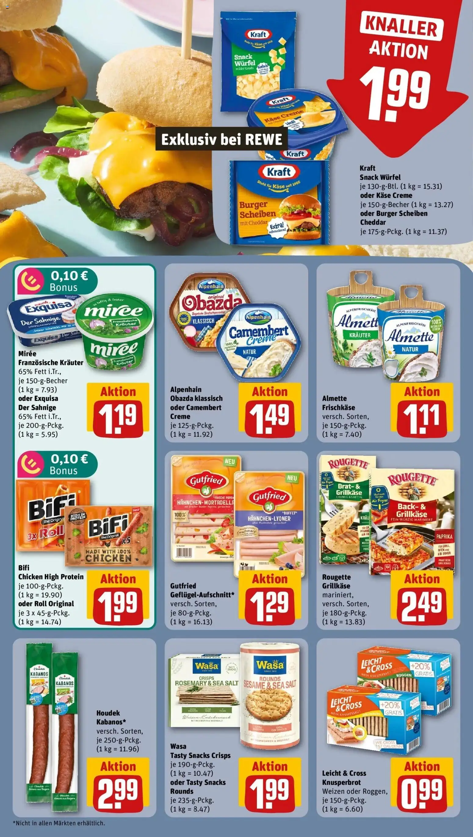 REWE Prospekt ab 14.09.2026 zum Blättern » Angebote | Seite: 14 | Produkte: Hahnchen, Gouda, Bifi, Burger