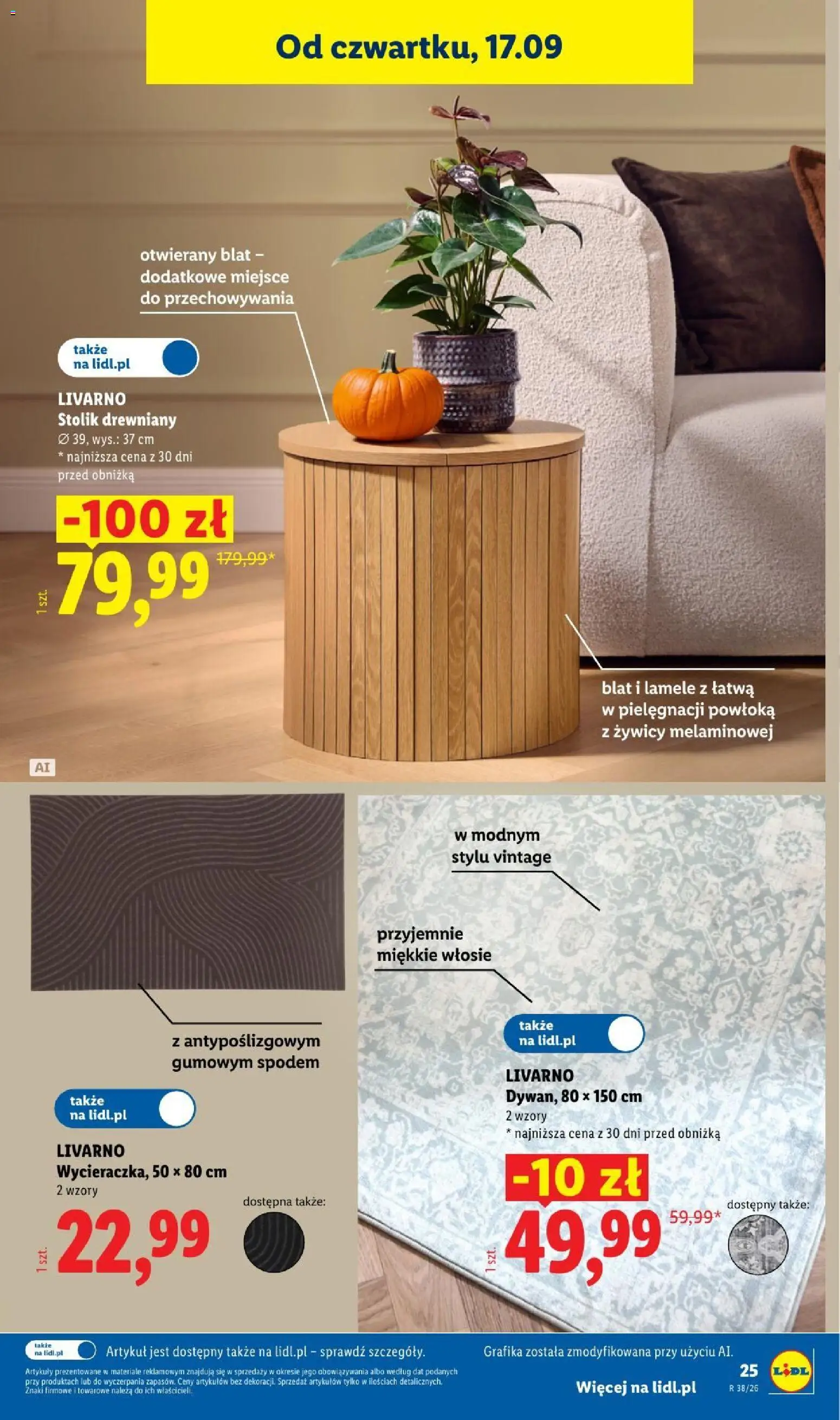 Lidl Katalog od 14.09.2026 | Strona: 29 | Produkty: Dywan, Wycieraczka