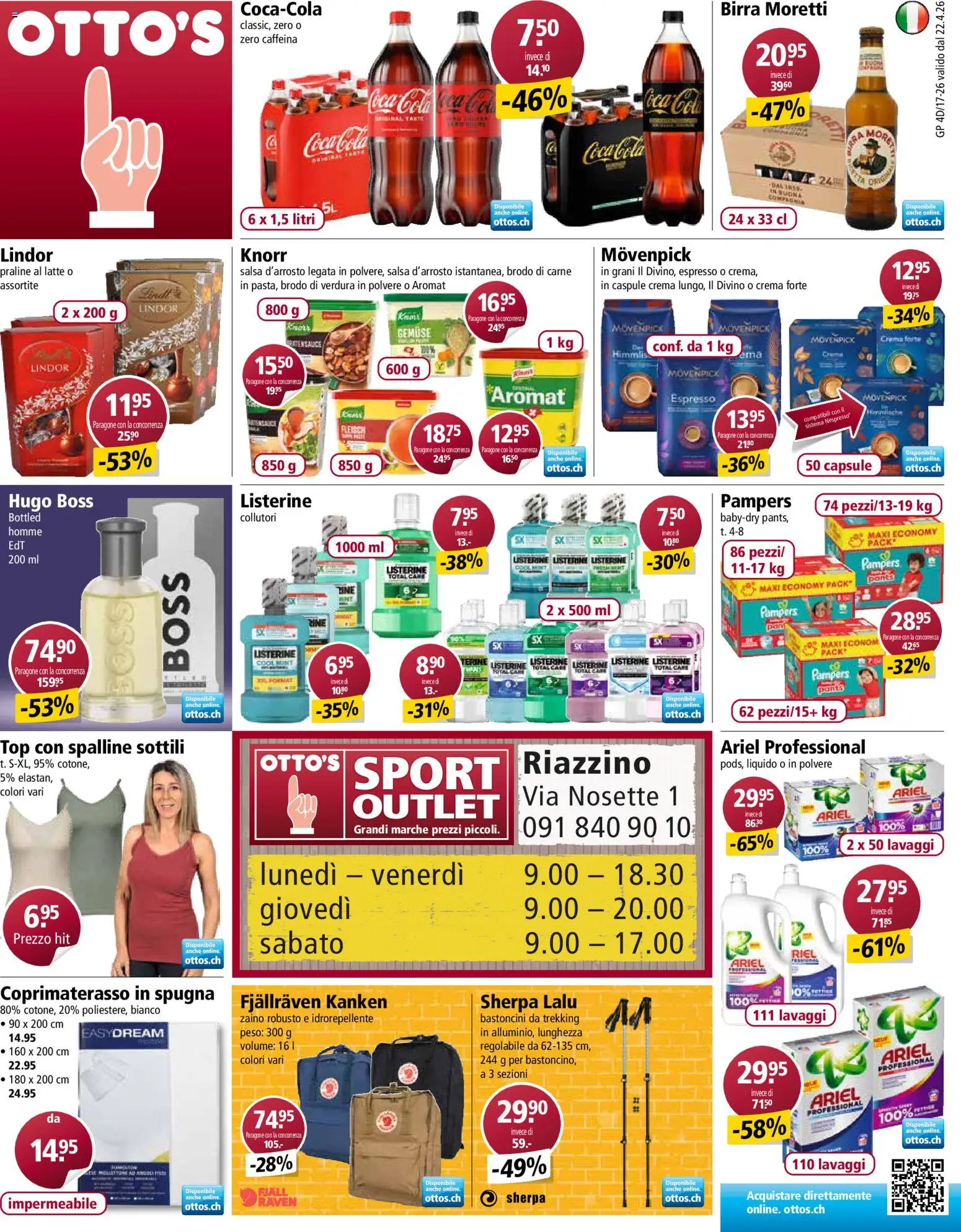 Otto's aktionen IT – gültig ab 22.04.2026 | Seite: 1 | Produkte: Coca Cola, Grat, Gemüse, Top