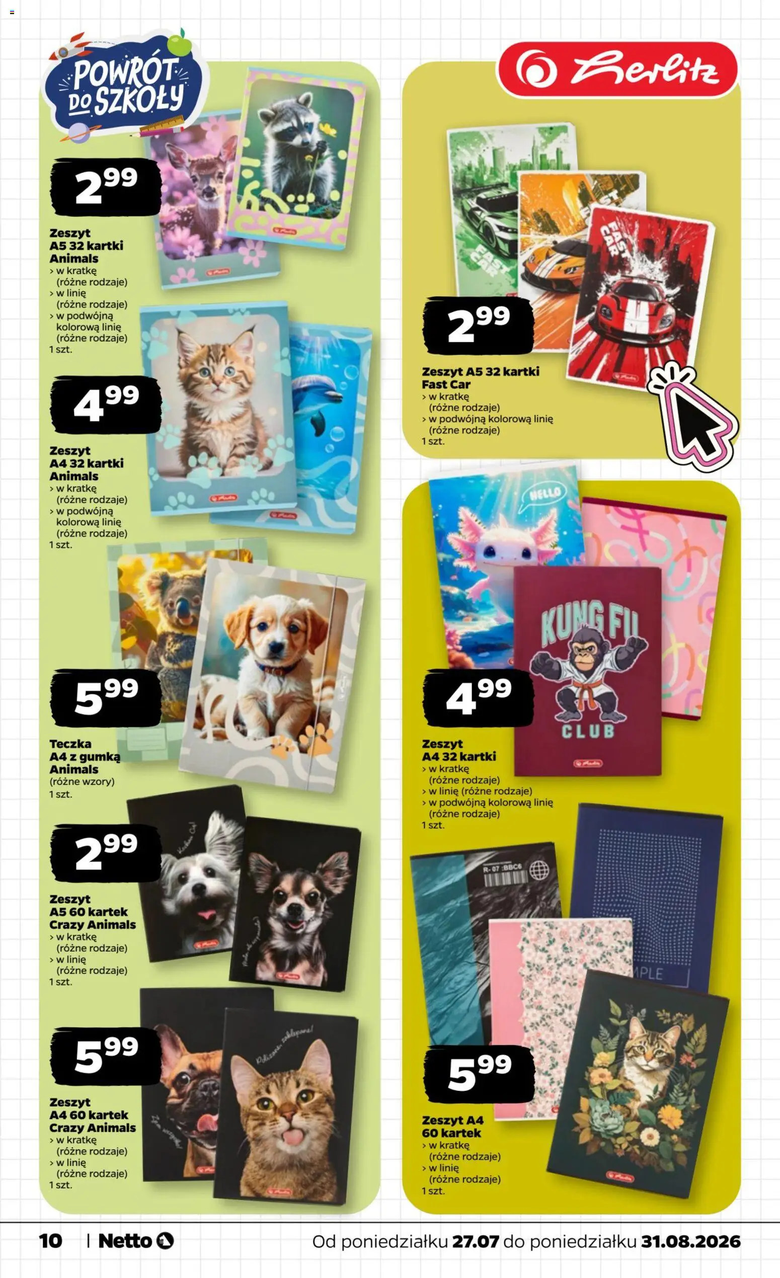 Netto gazetka - Powrót do szkoły od 27.07.2026 | Strona: 10 | Produkty: Notebook, Zeszyt