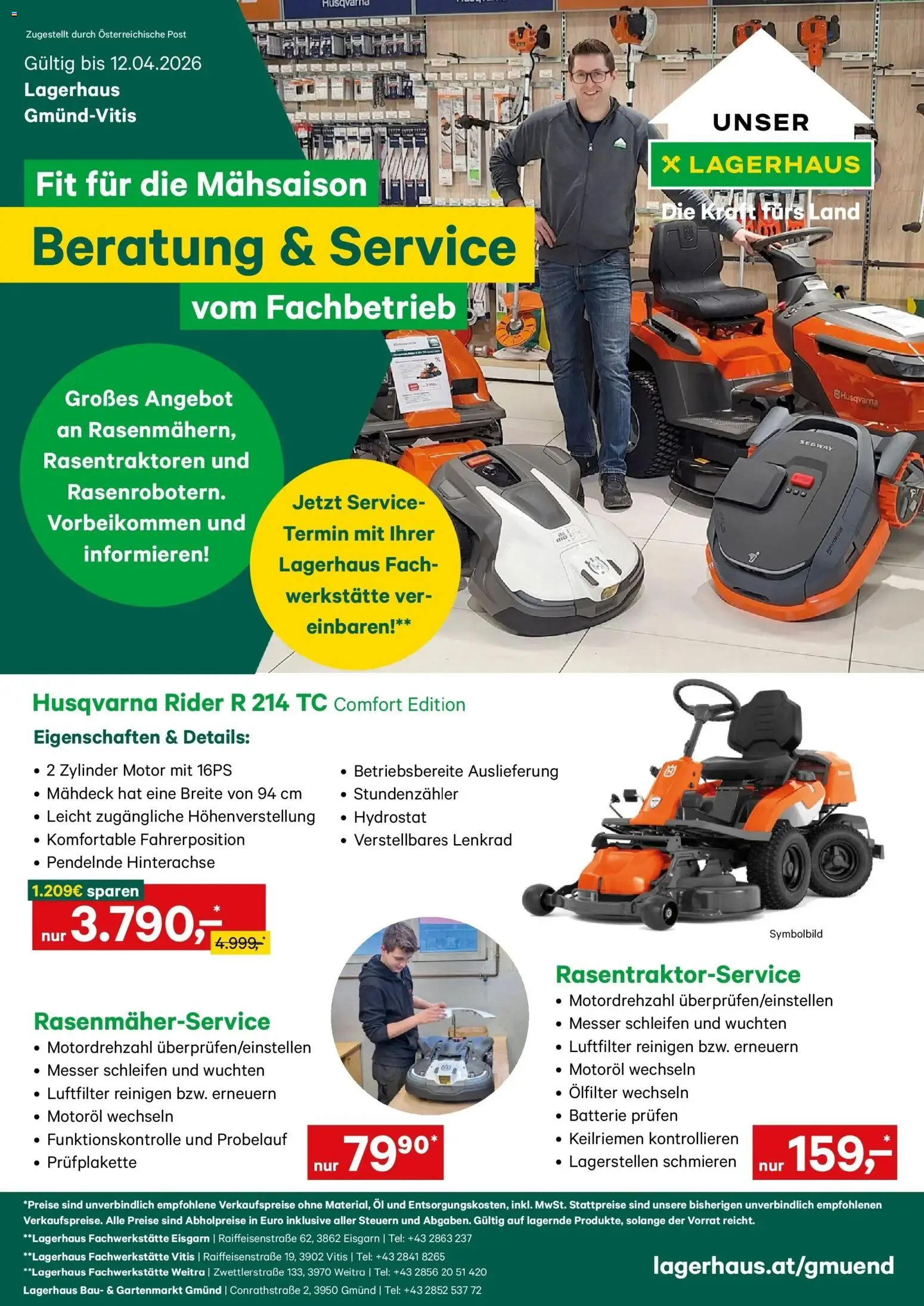 Lagerhaus Wochen Angebote gültig ab 30.03.2026 | Seite: 1 | Produkte: Batterie, Öl