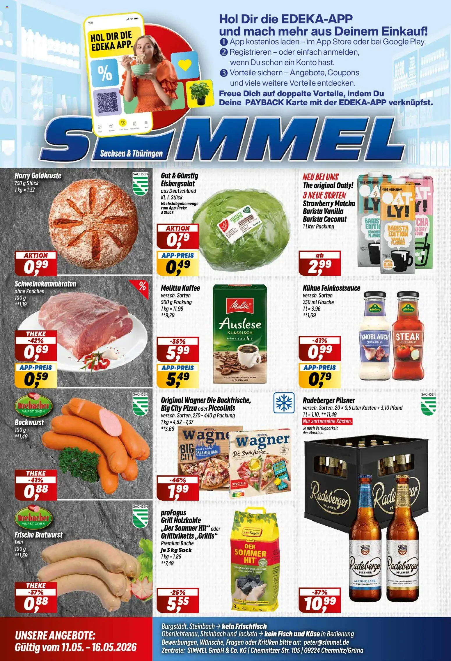 Simmel Prospekt 	 – gültig ab 11.05.2026 | Seite: 1 | Produkte: Theke, Bratwurst, Eisbergsalat, Steak