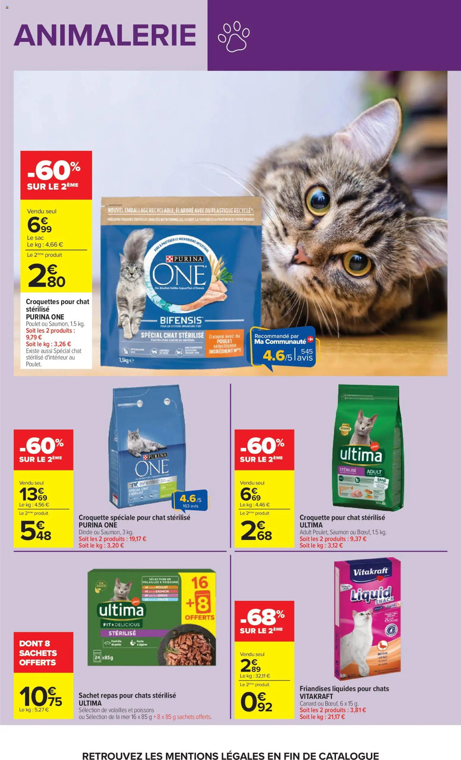 {H1} | Page: 67 | Produits: Sac, Croquettes pour chat sterilise, Croquettes pour chat, Saumon