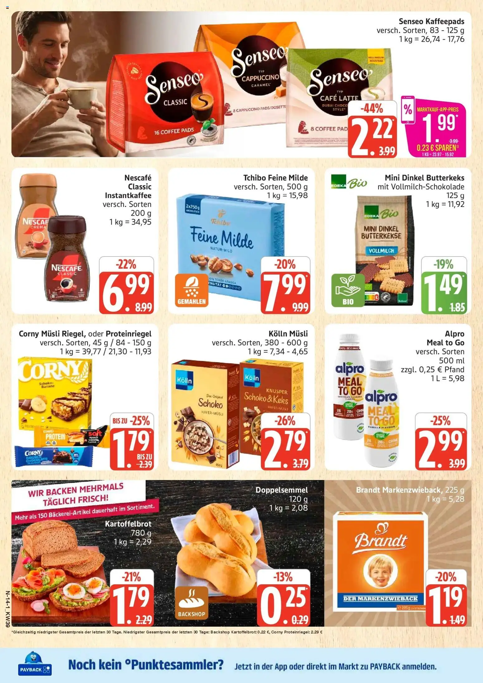 Marktkauf Prospekt Neuenkirchen (ab 21.09.2026) » Angebote online | Seite: 14 | Produkte: Musli, Kaffeepads, Kolln, Kolln musli