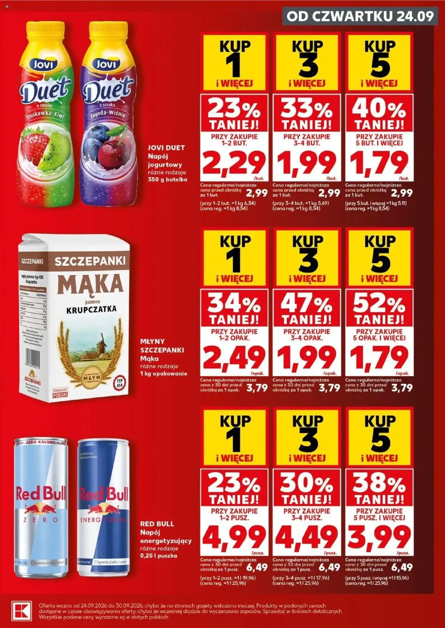 Kaufland gazetka - Super sobota od 26.09.2026 - od jutra PDF | Strona: 11 | Produkty: Red bull, Gazety, Mąka