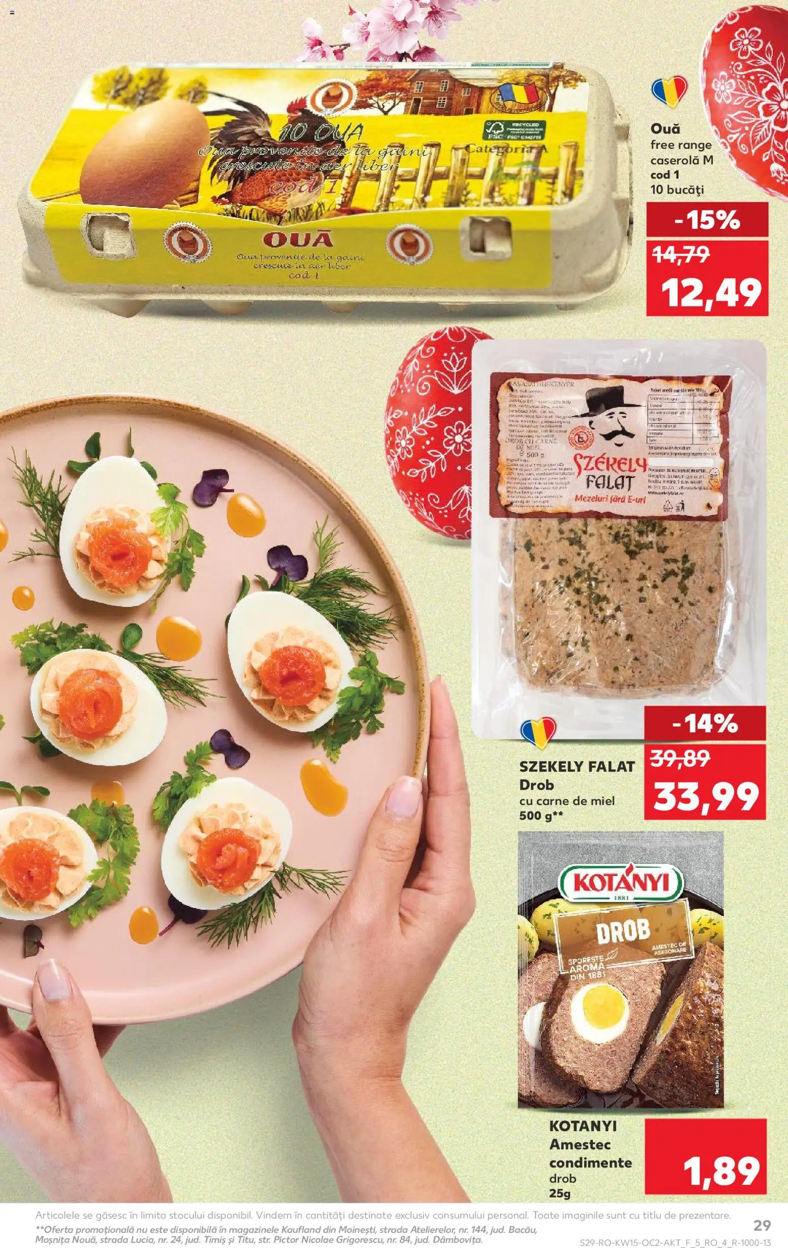 Noul catalog Kaufland – valabil de la 08.04.2026 | Pagină: 29 | Produse: Ouă, Condimente
