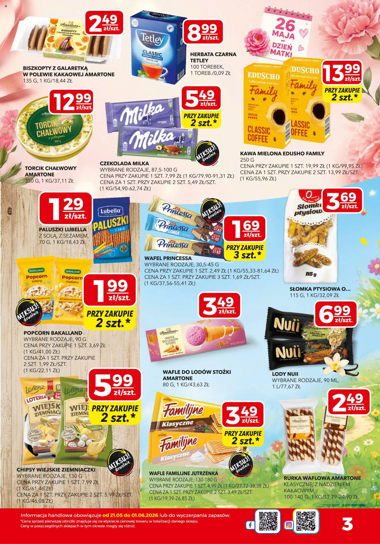 Top Market gazetka mini od 21.05.2026 | Strona: 3 | Produkty: Słomka ptysiowa, Milka, Paluszki, Popcorn