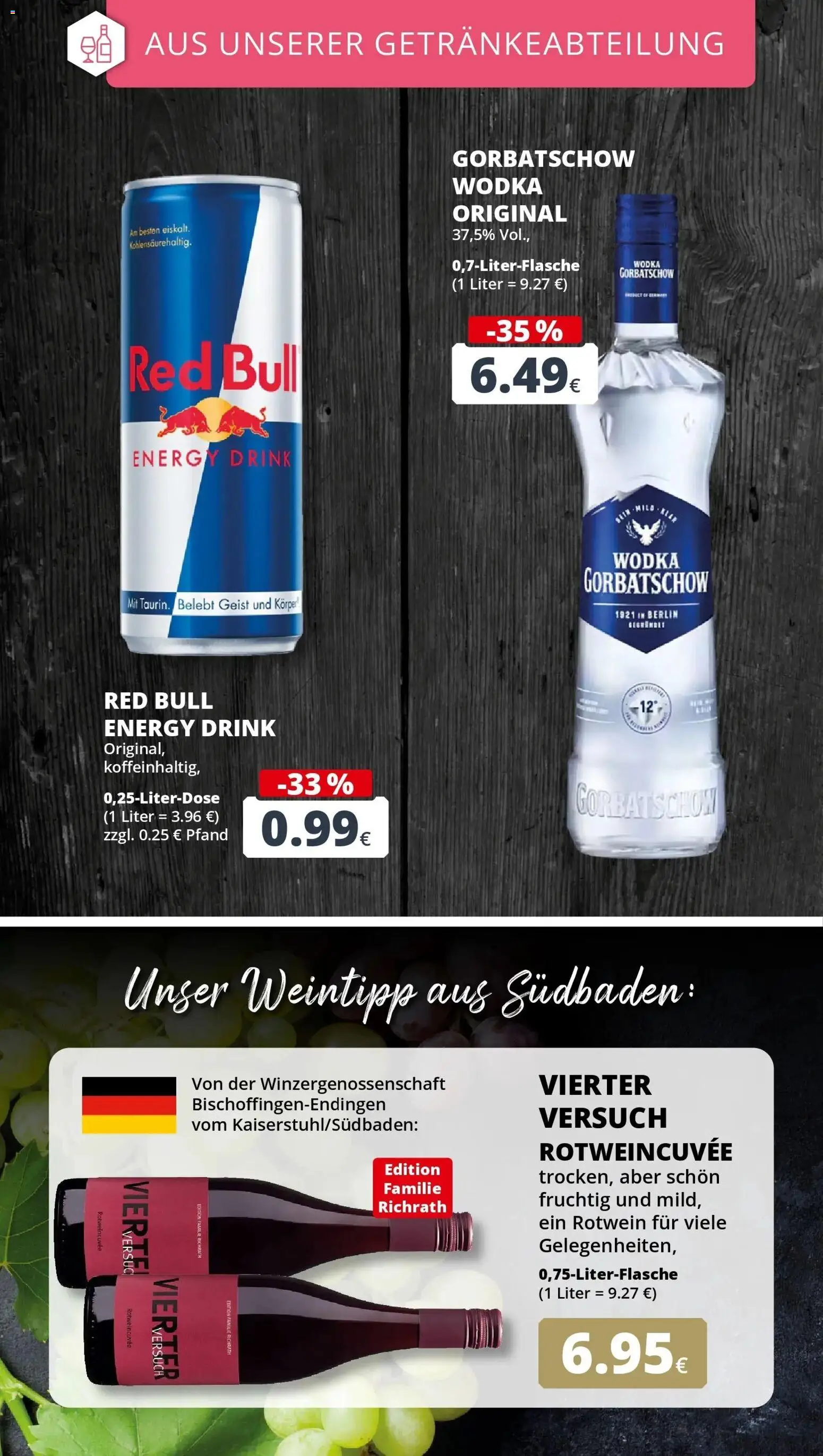REWE Prospekt ab 05.10.2026 zum Blättern » Angebote | Seite: 21 | Produkte: Red bull, Energy, Wodka gorbatschow, Wodka