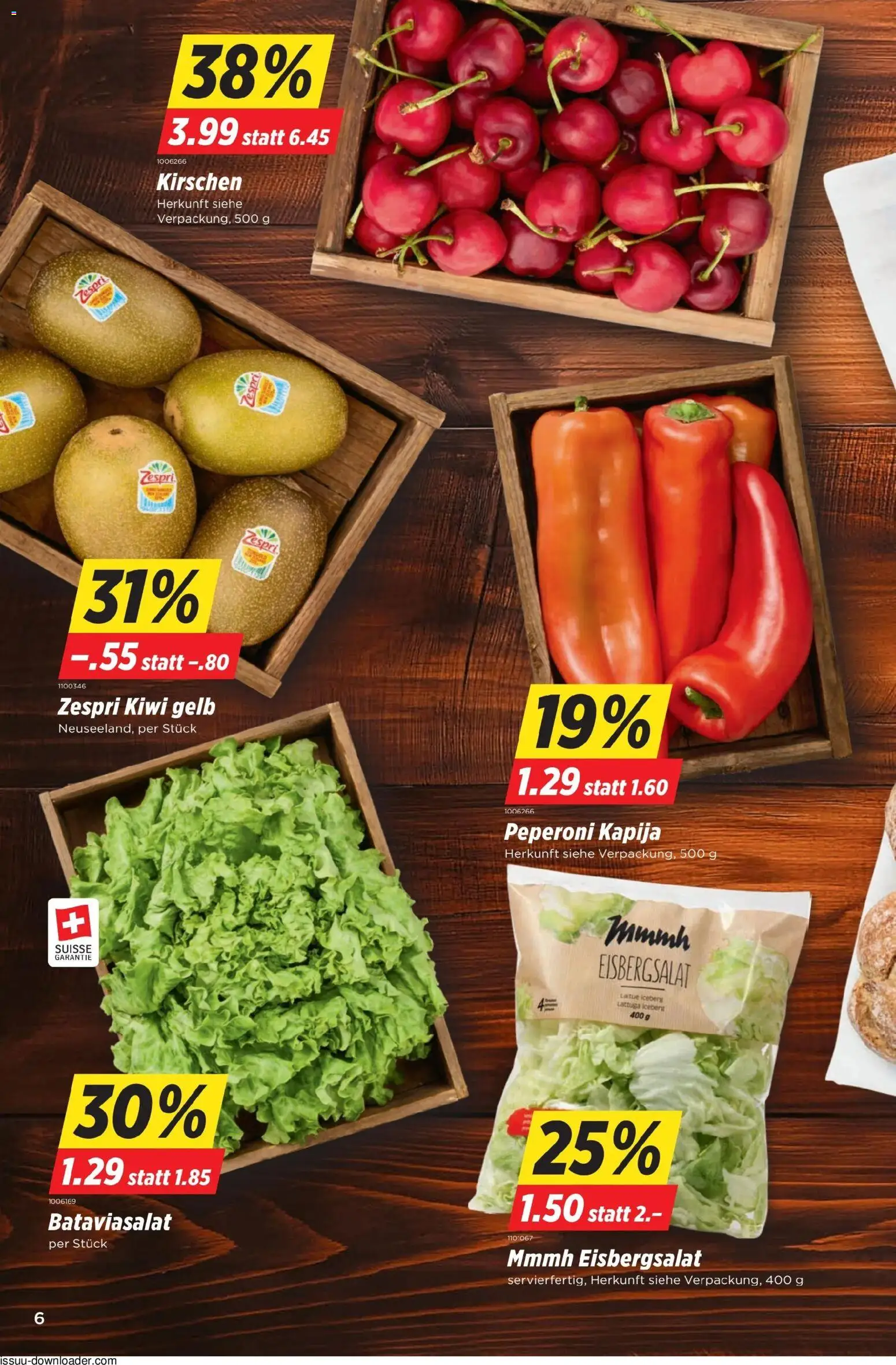 Denner aktionen – gültig ab 28.05.2026 | Seite: 6 | Produkte: Kirschen, Kiwi