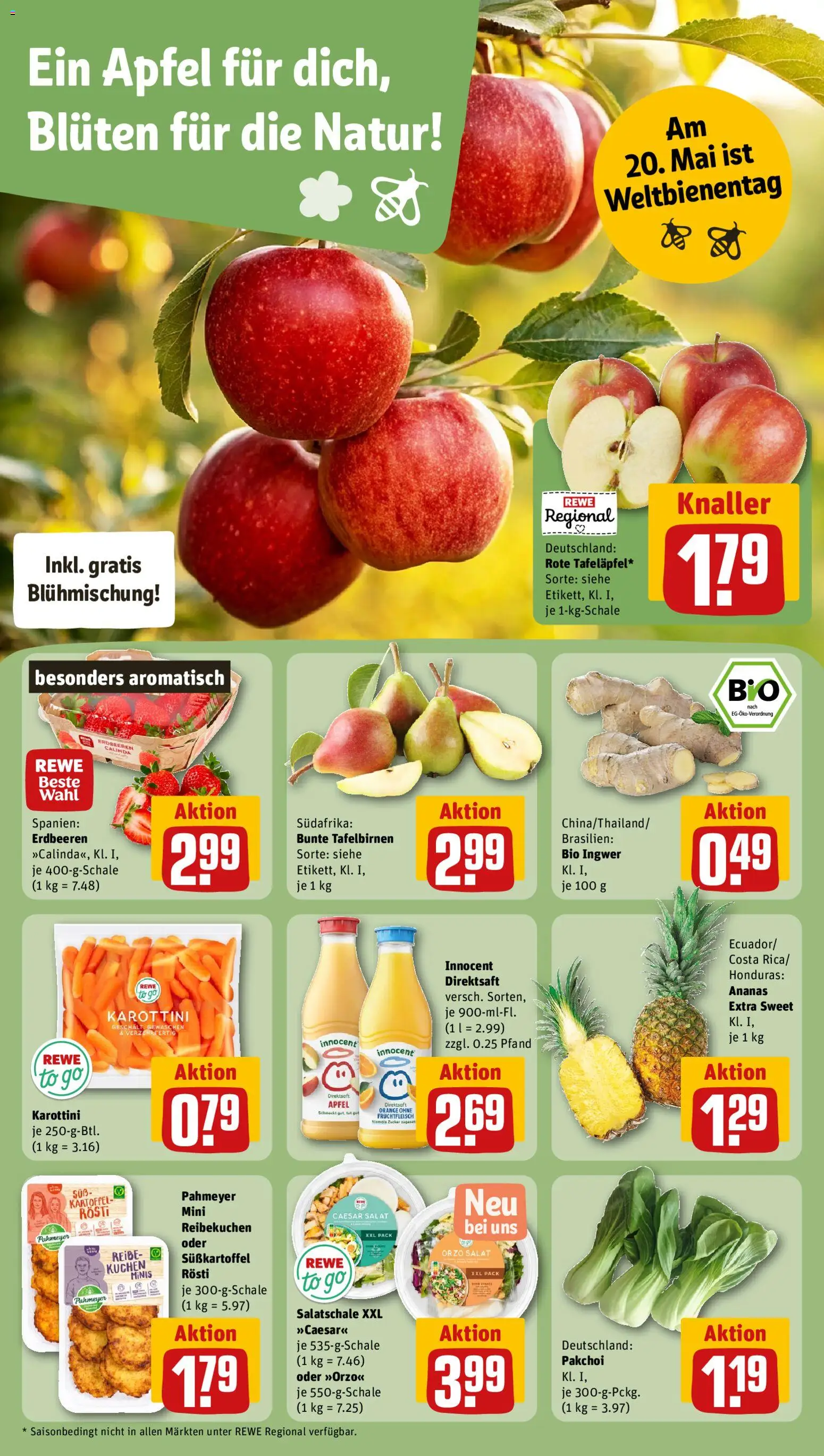 Rewe Prospekt 	 – gültig ab 11.05.2026 | Seite: 6 | Produkte: Äpfel, Ananas, Zucker, Salat