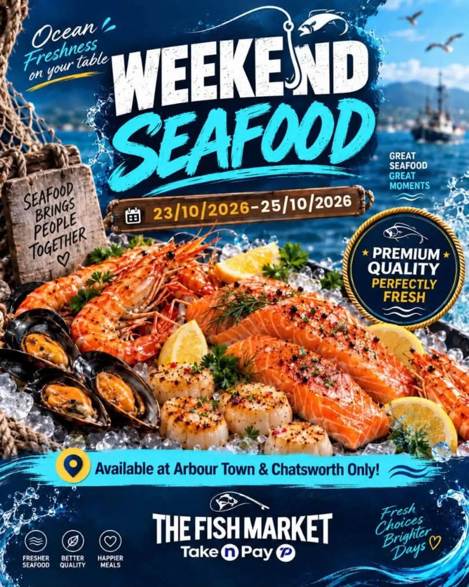 New Take n Pay catalogue – valid from 23/10/2026 | Page: 1 | Products: Table, Fish, Seafood
