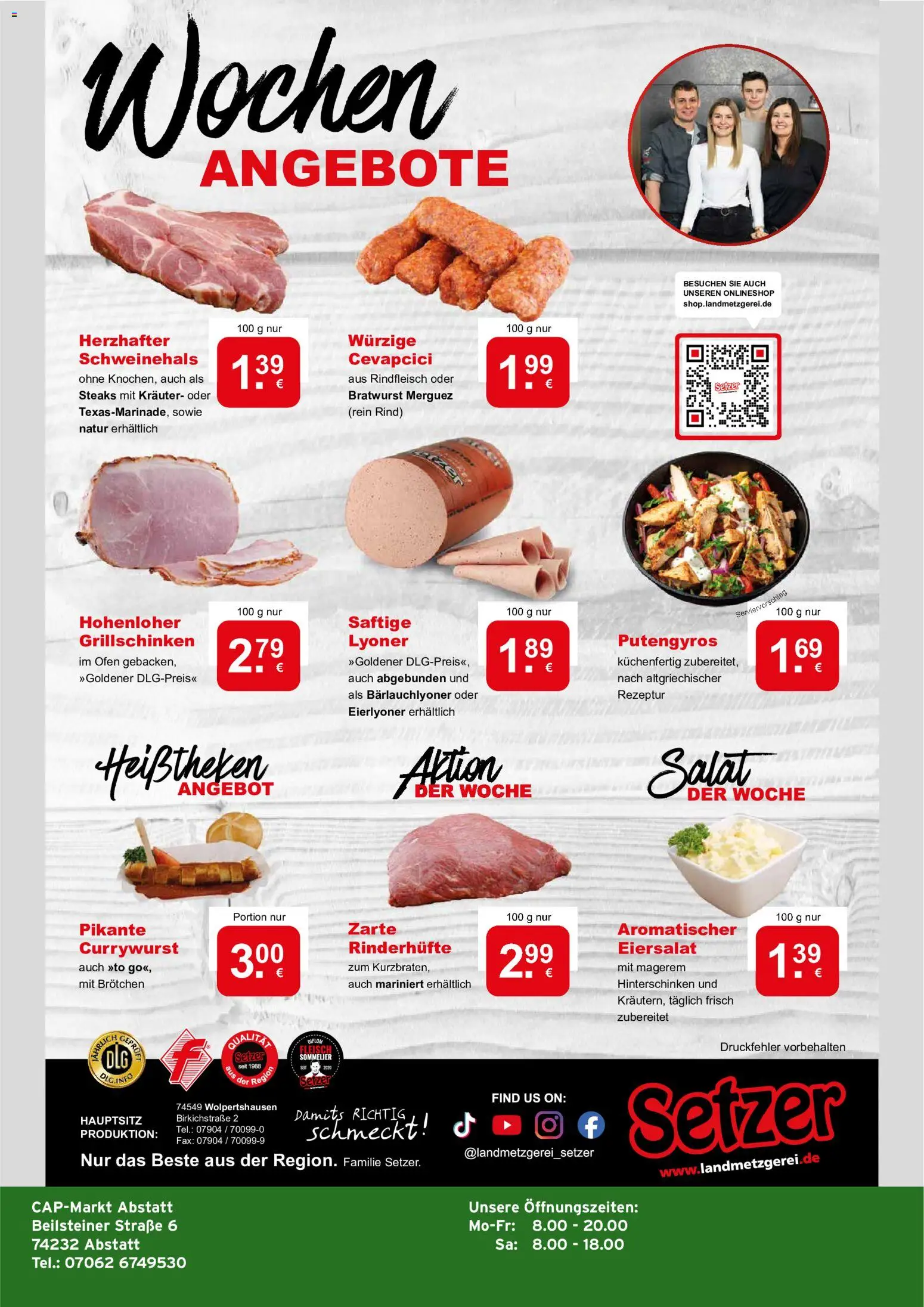 CAP Markt Prospekt – gültig ab 26.05.2026 | Seite: 4 | Produkte: Ofen, Bratwurst, Cevapcici, Salat