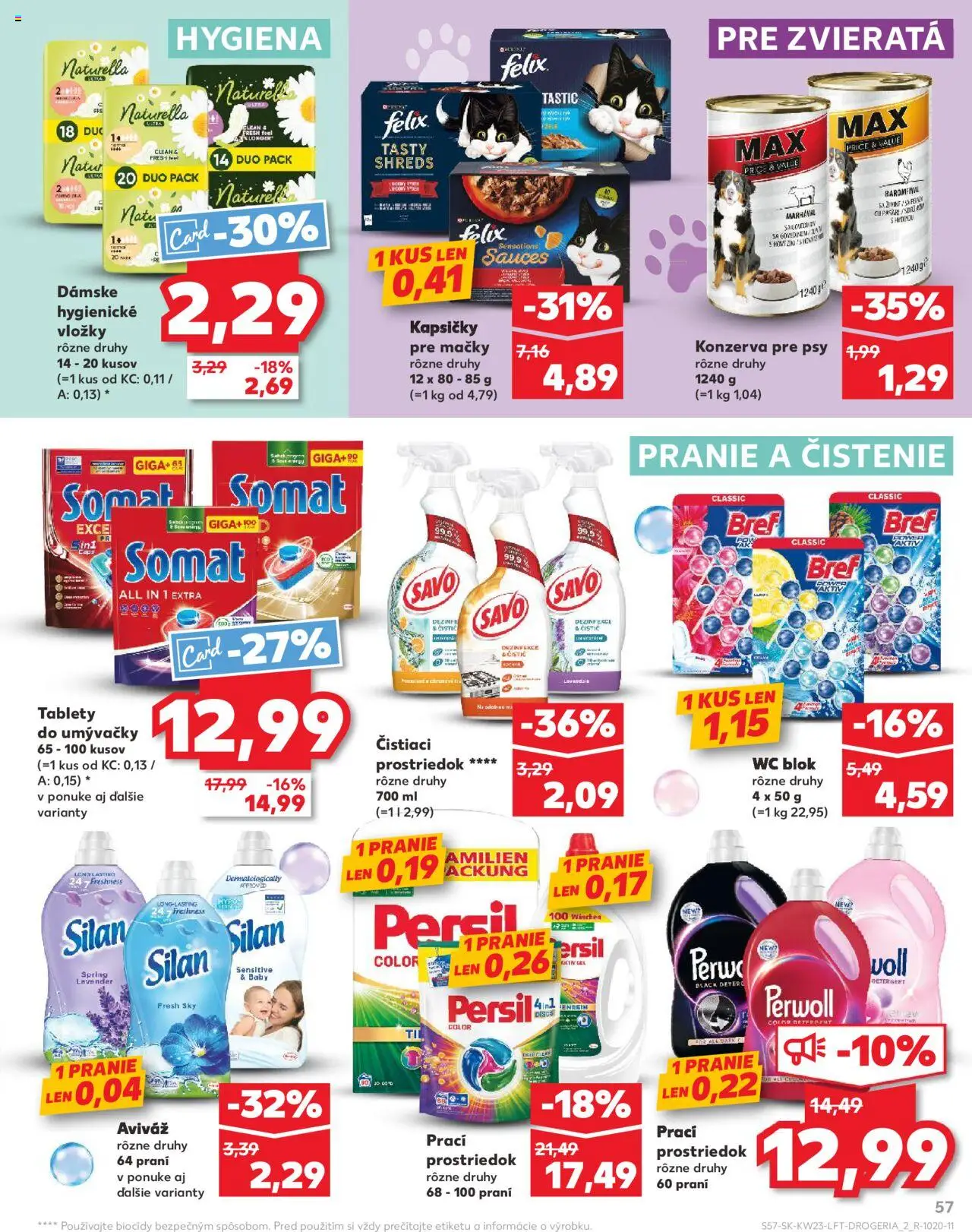 Nové Kaufland akcie – leták je platný od 05.06.2025 | Strana: 57 | Produkty: Persil, Savo, Aviváž, Čistiaci prostriedok