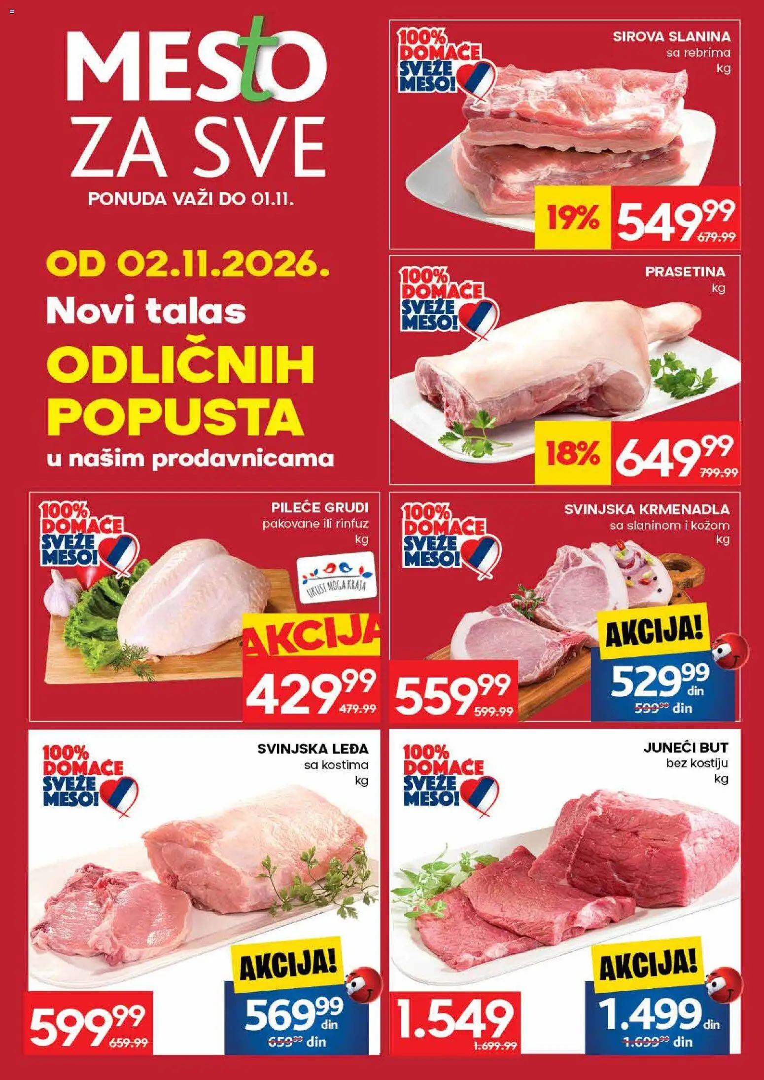 Mercator katalog - važi od 26.10.2026 | Strana: 6 | Proizvode: Svinjska krmenadla, Krmenadla, Meso, Slanina