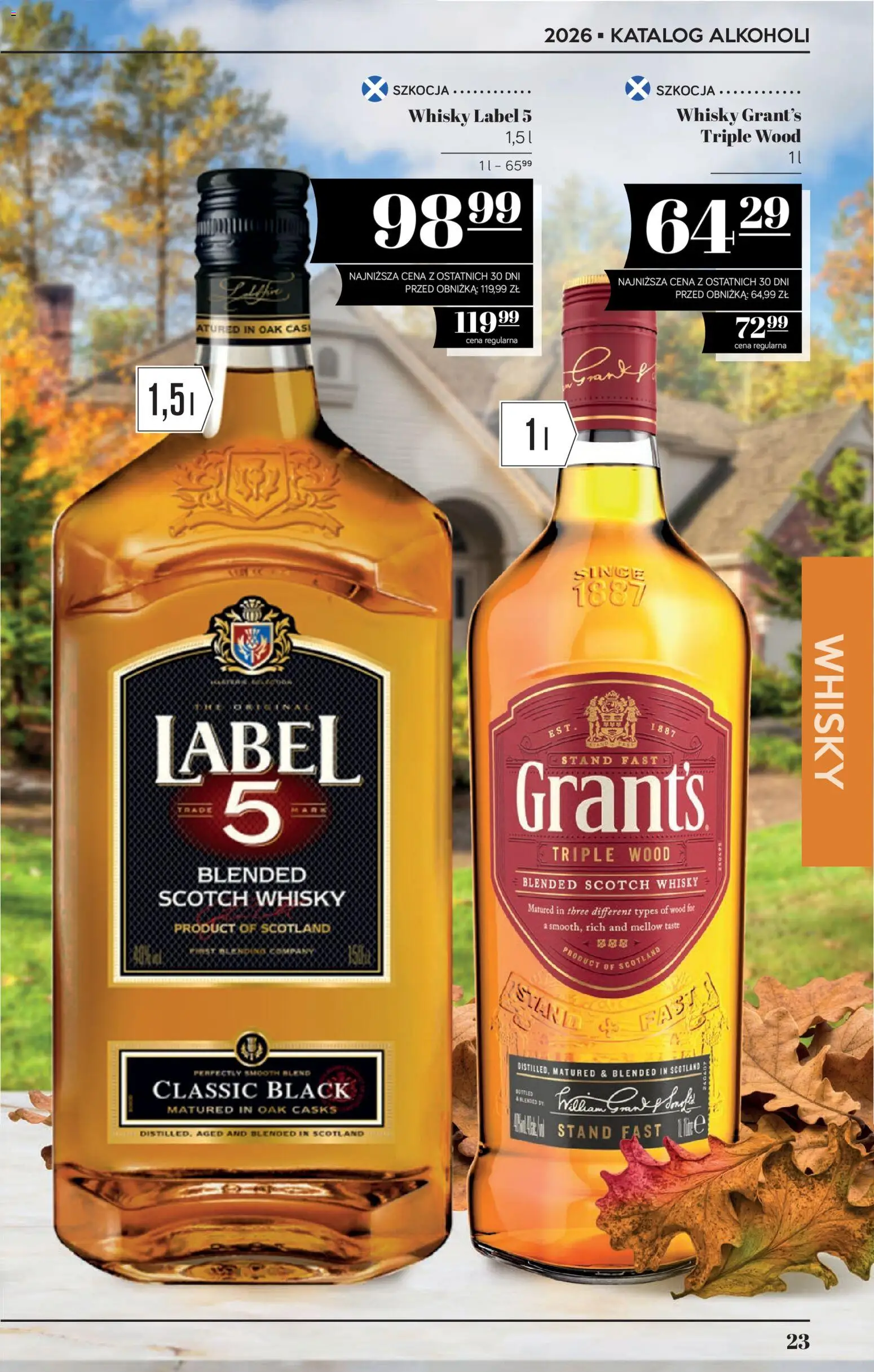 POLOmarket katalog - Alkoholi od 08.10.2026 | Strona: 23 | Produkty: Grant's, Whisky Label 5, Label 5, Scotch whisky