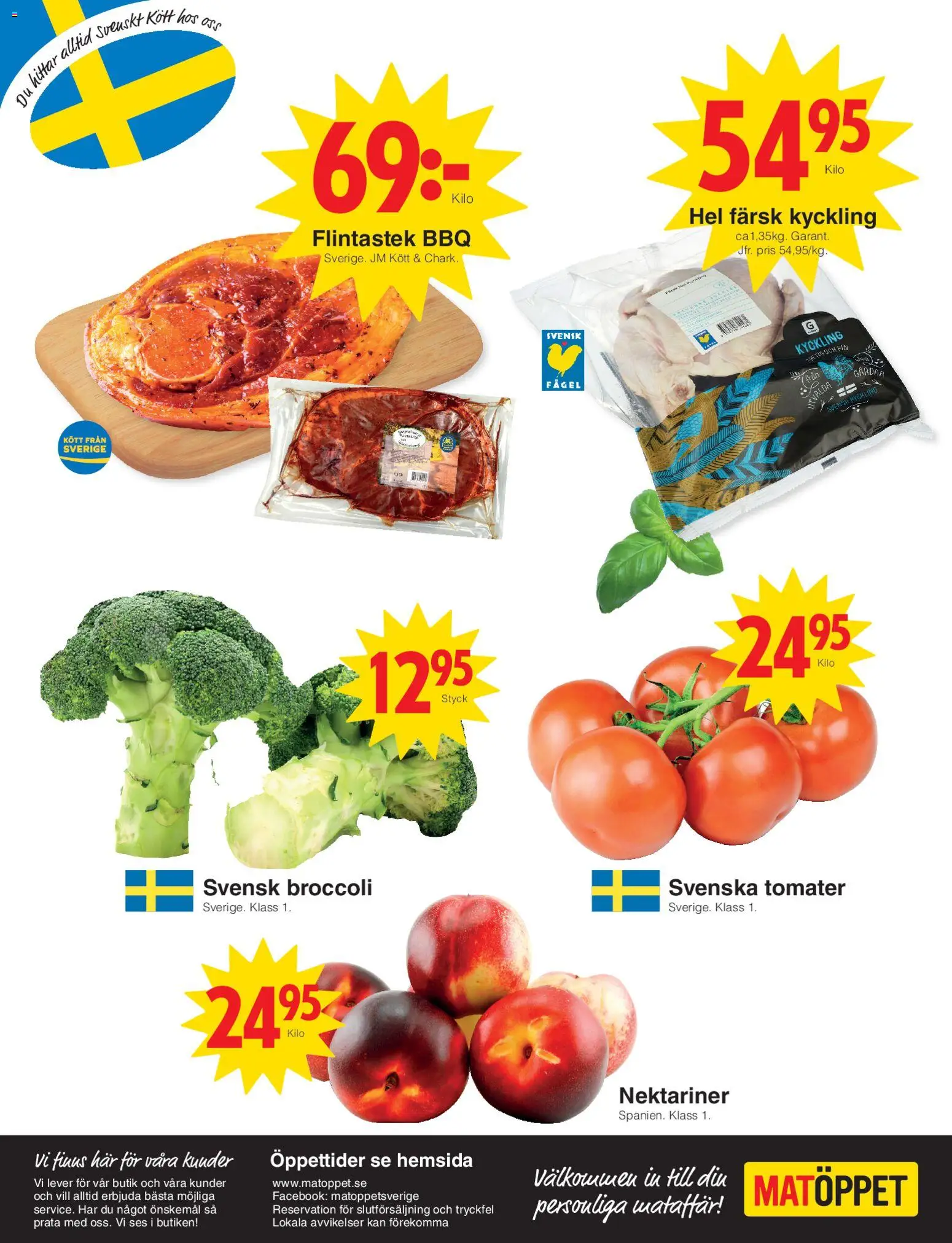 Matöppet reklamblad aktuell från 29/06/2026 | Sida: 4 | Produkter: Tomater, Broccoli