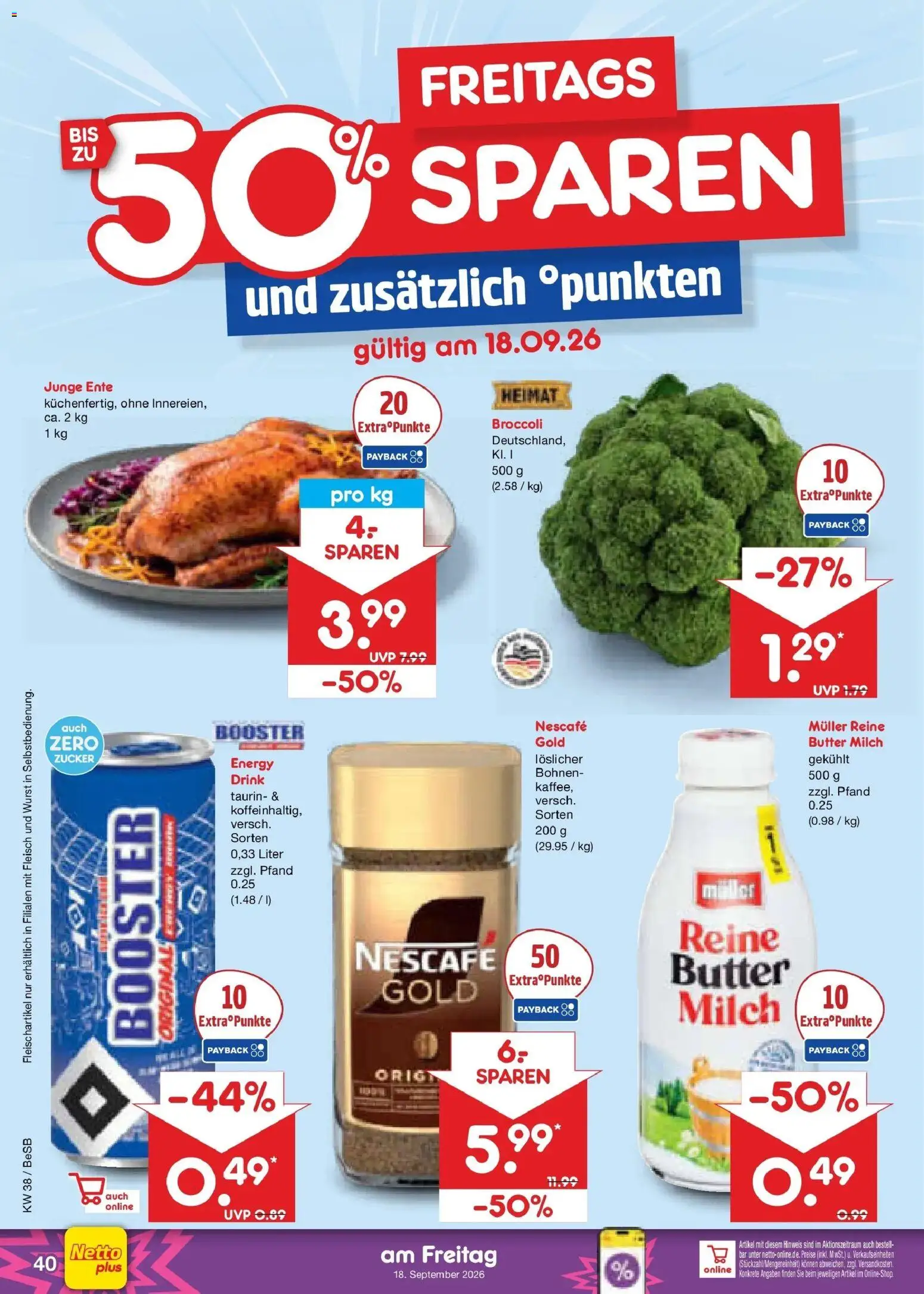 Netto Marken-Discount Prospekt Berlin-Prenzlauer Berg – gültig ab 14.09.2026 | Seite: 54 | Produkte: Nescafe, Milch, Butter, Zucker