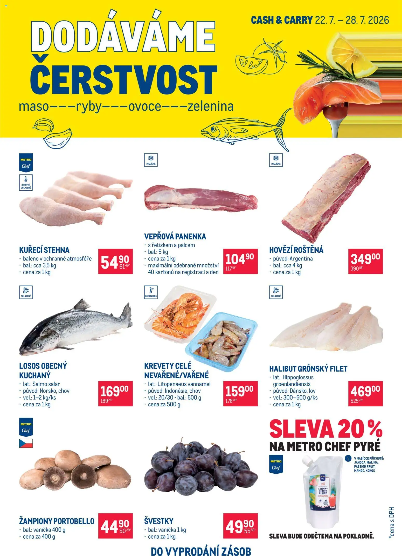 Makro leták - Ultra fresh nabídka od 22.07.2026 | Strana: 1 | Produkty: Ryby, Zelenina, Kokos, Ovoce zelenina