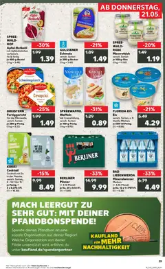 BERLINER Pilsner, (+ 3.10 Pfand) je Ka. 20 x 0,5-I-FI. ab 21.05.2026 gültig | Seite: 19