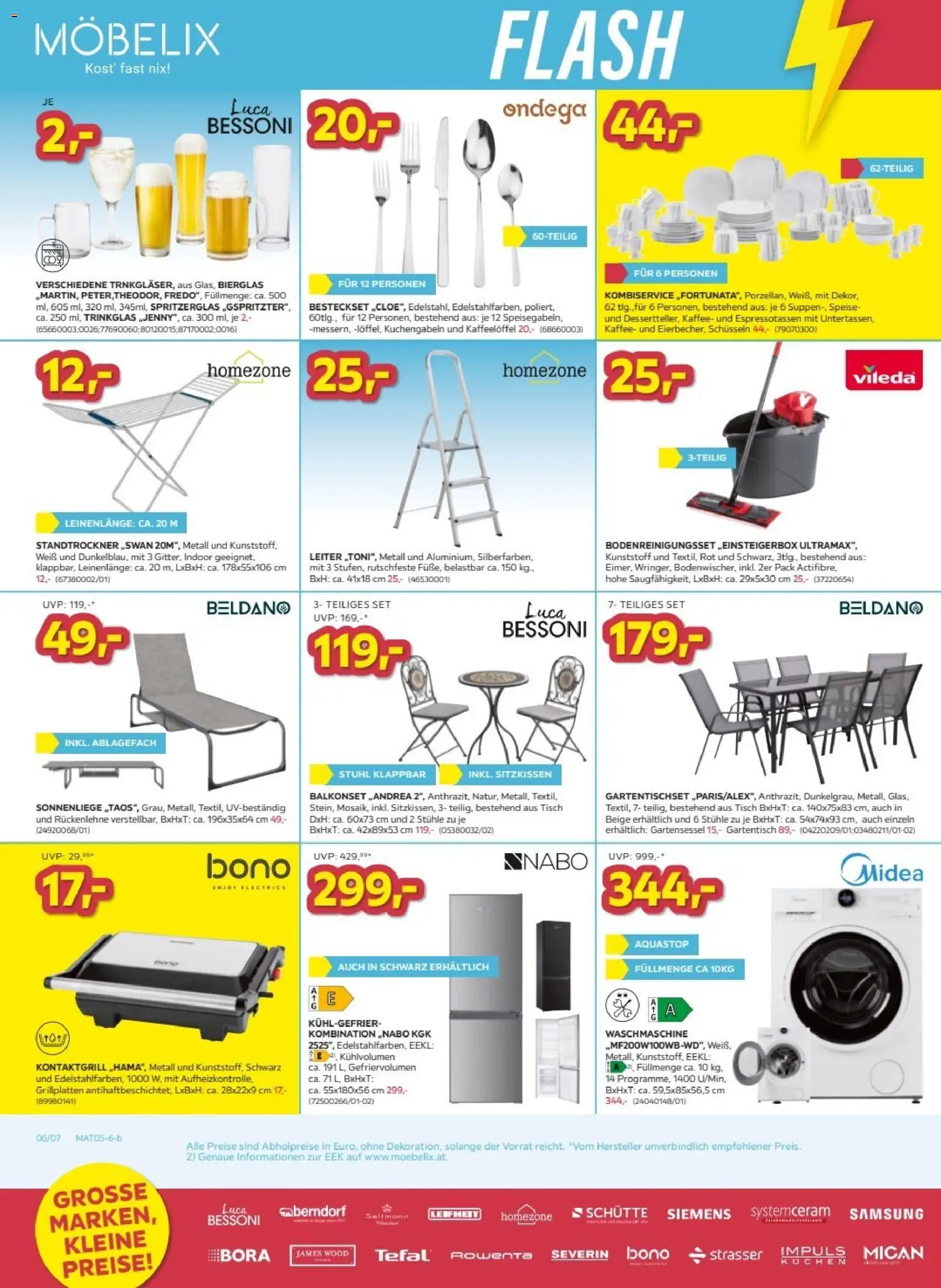 Möbelix Flash sale gültig ab 01.05.2026 | Seite: 6 | Produkte: Waschmaschine, Tisch, Samsung, Kaffee