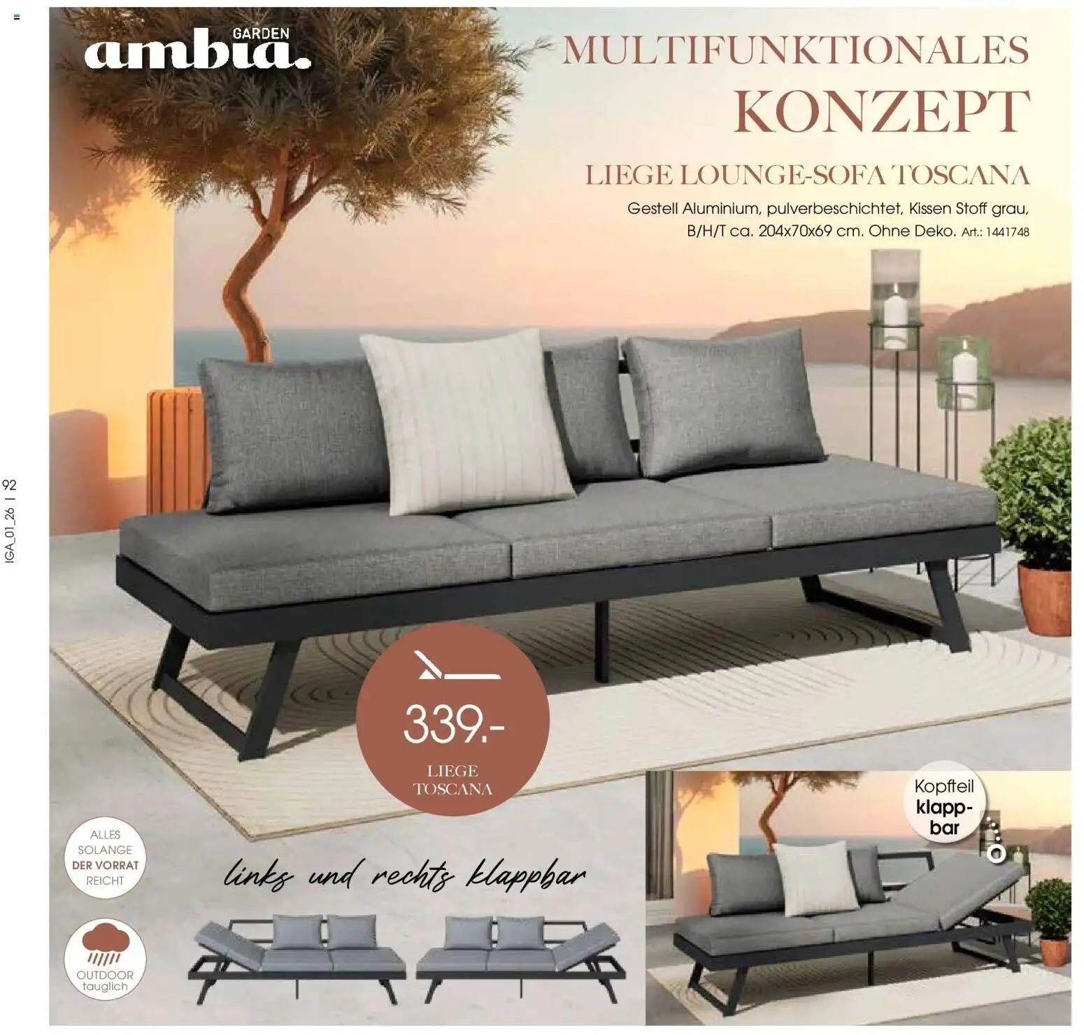 Zurbrüggen Garten Unna – gültig ab 19.03.2025 | Seite: 92 | Produkte: Kissen, Liege