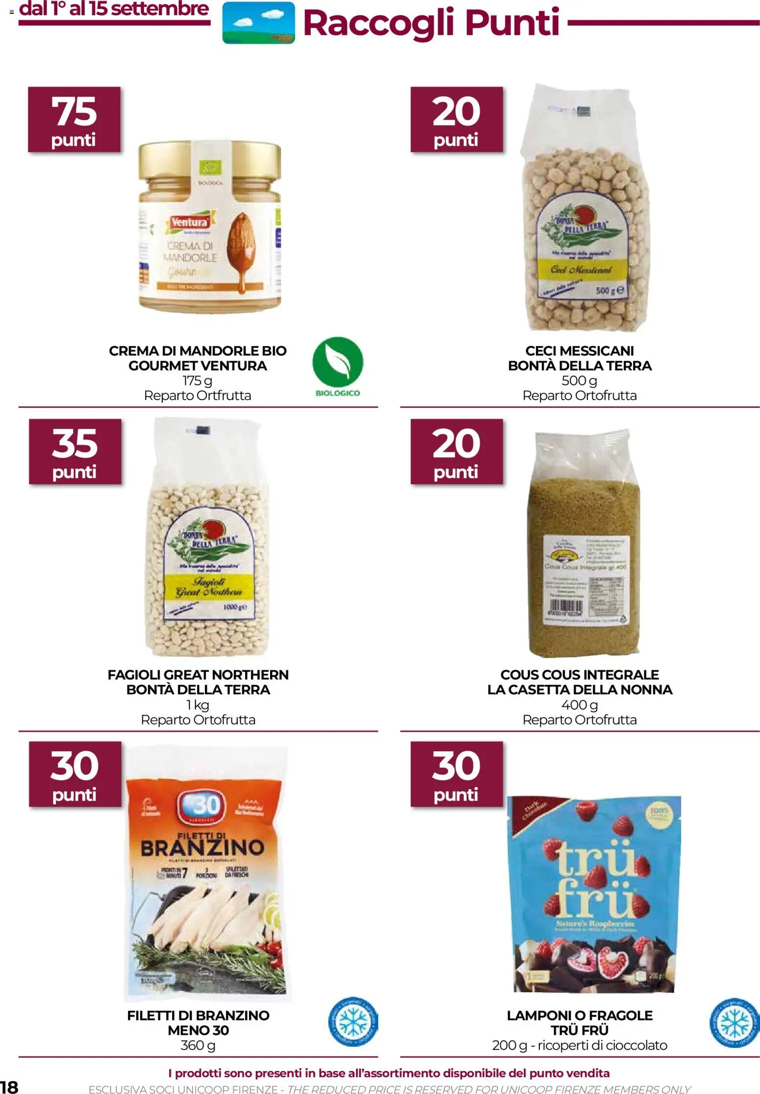 Volantino COOP del 03/09/2026 | Pagina: 18 | Prodotti: Ceci, Mandorle, Cous cous, Terra