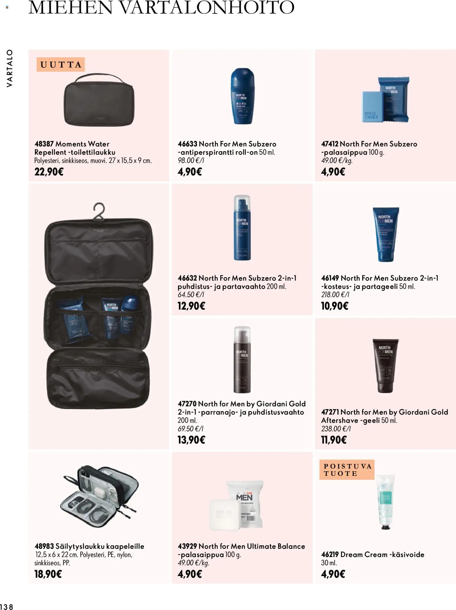 Oriflame tarjoukset – voimassa 07/10/2026 alkaen | Sivu: 138 | Tuotteet: Partavaahto, Käsivoide, Antiperspirantti