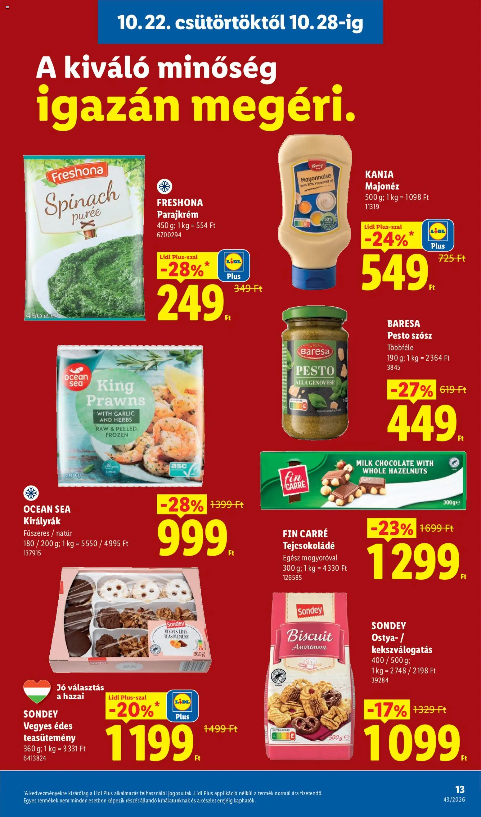 Lidl akciós ujság - amely érvényes a következő dátumtól: 2026.10.22. | Oldal: 13