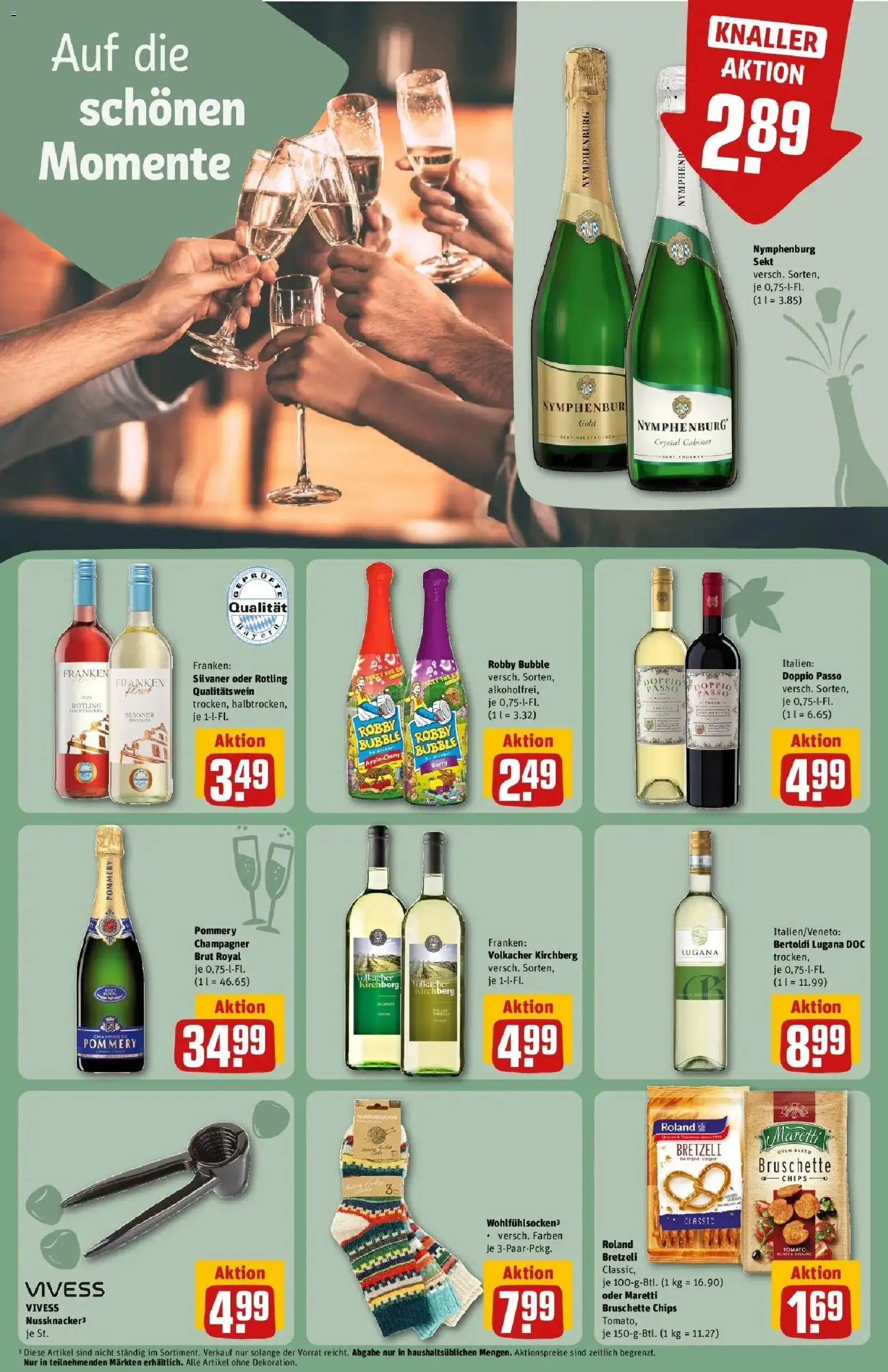 REWE Prospekt ab 14.09.2026 zum Blättern » Angebote | Seite: 23 | Produkte: Sekt, Doppio Passo, Wein, Chips