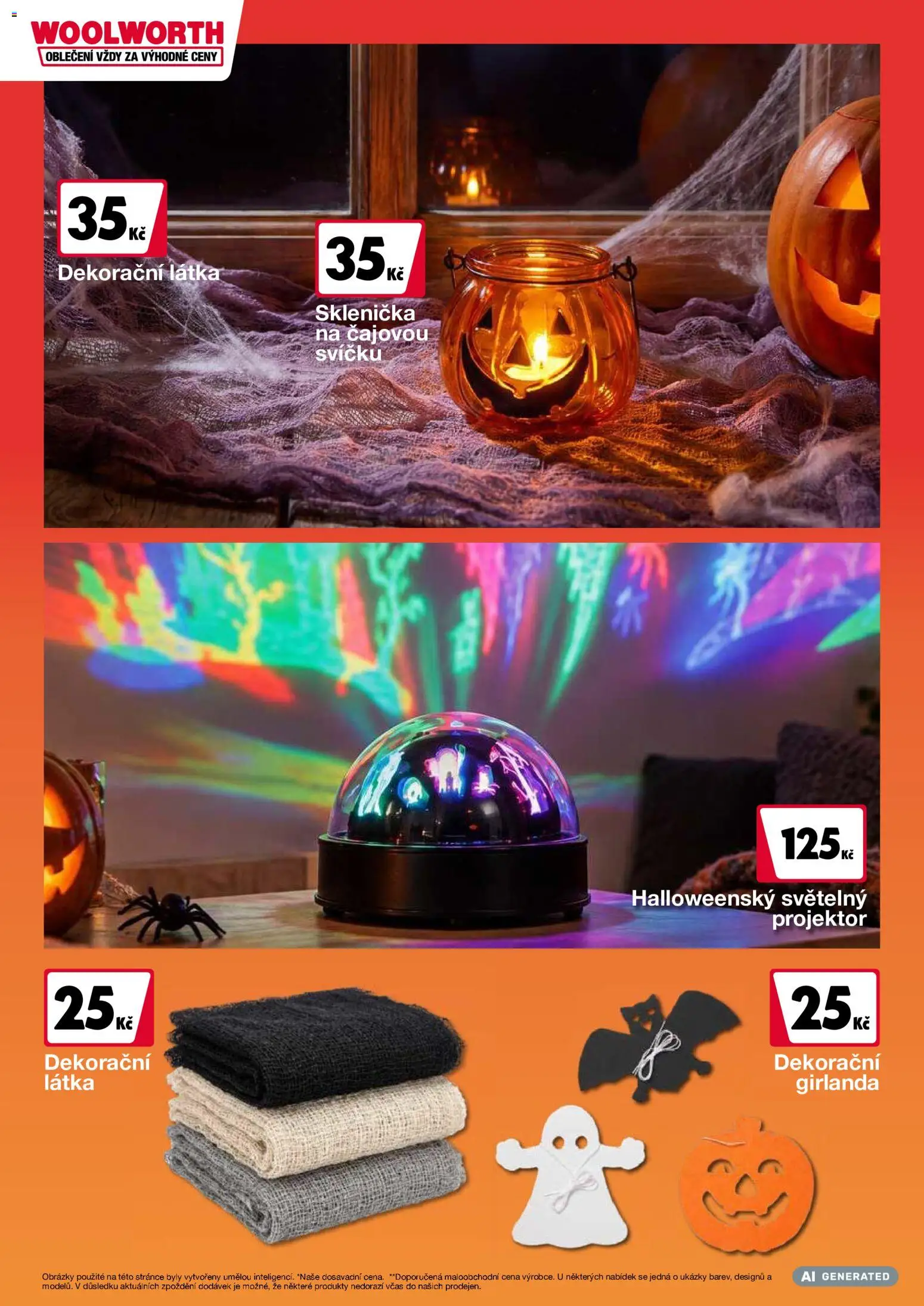 Woolworth leták od 02.10.2026 | Strana: 16 | Produkty: Sklenička, Projektor, Girlanda, Oblečení