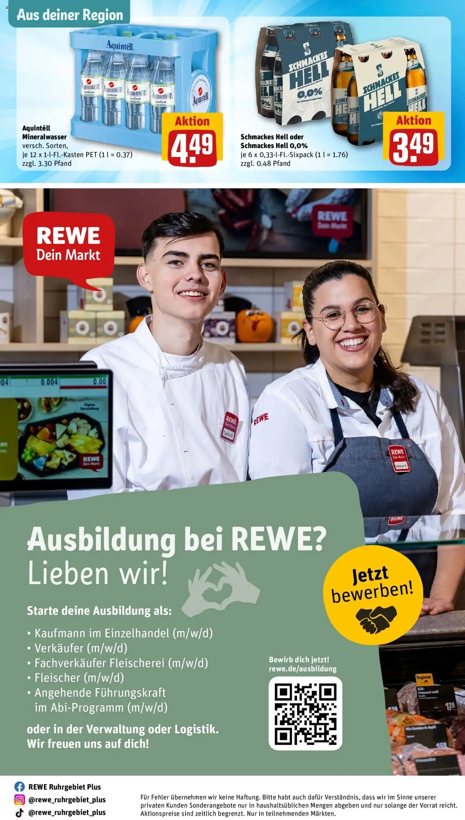 REWE Prospekt ab 31.08.2026 zum Blättern » Angebote | Seite: 34 | Produkte: Mineralwasser