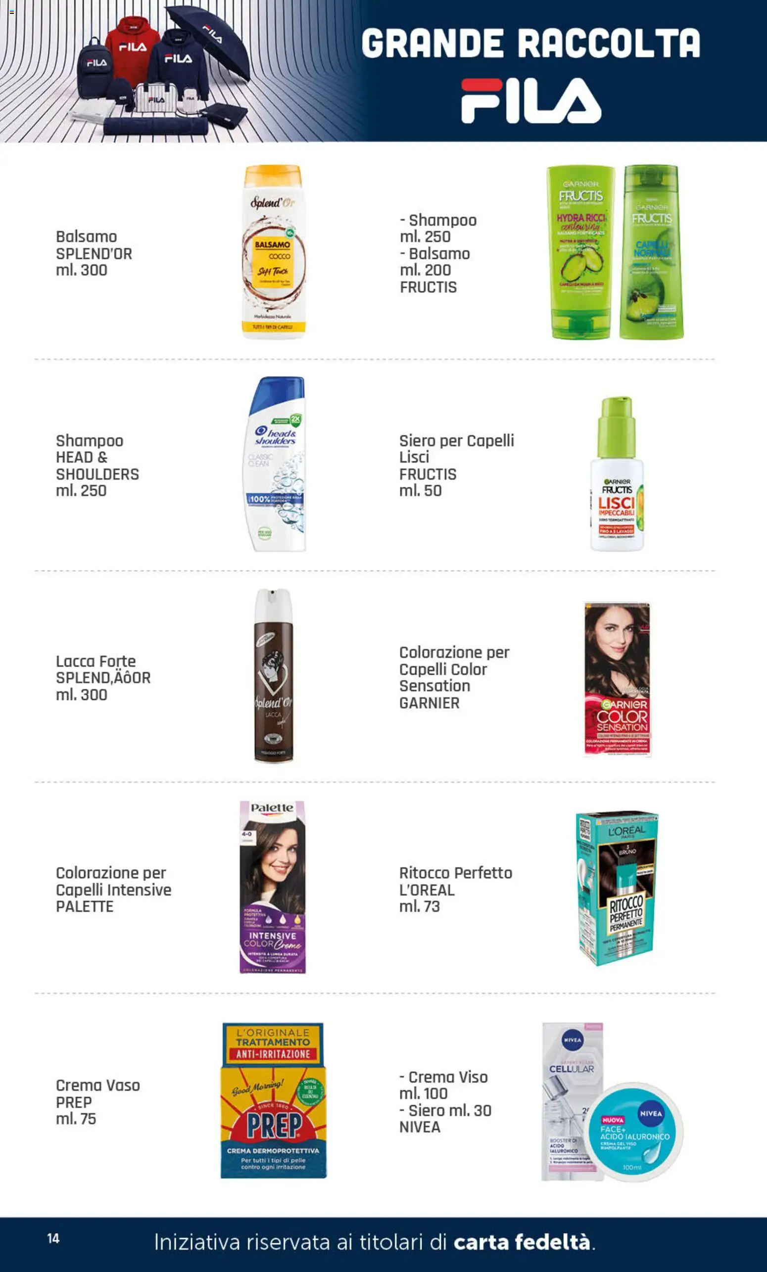 Volantino DOK del 26/10/2026 | Pagina: 14 | Prodotti: Shampoo, Lacca, Cocco, Vaso