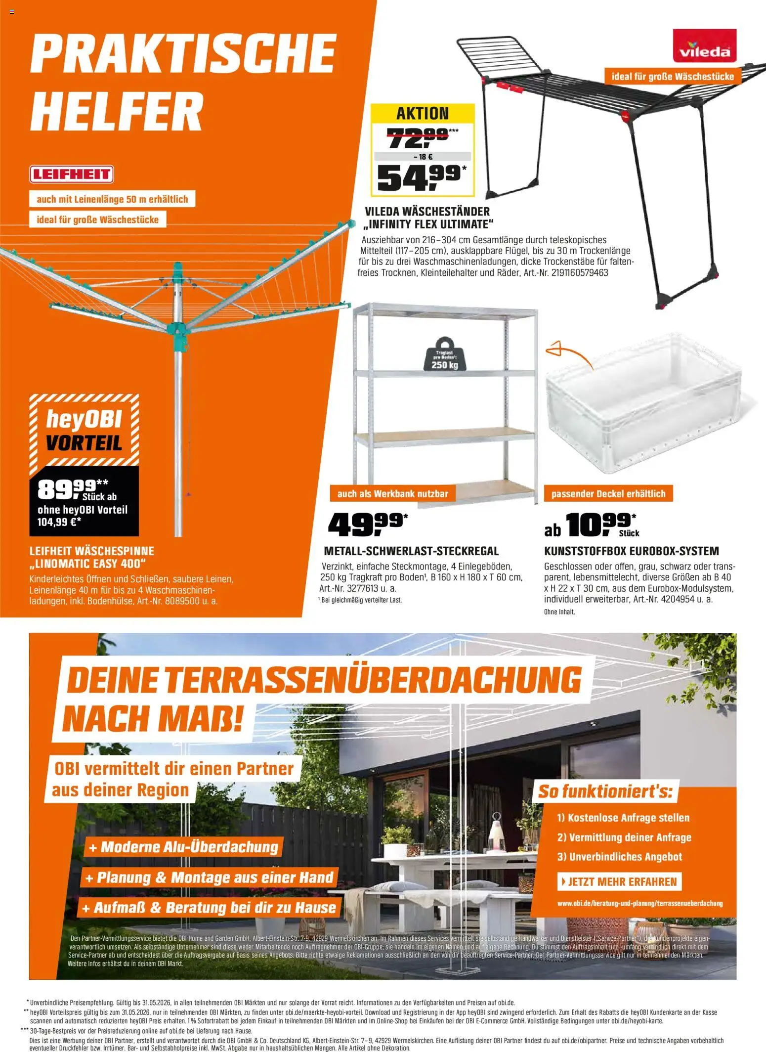 Obi Aktueller Prospekt – gültig ab 01.05.2026 | Seite: 19 | Produkte: Waschestander