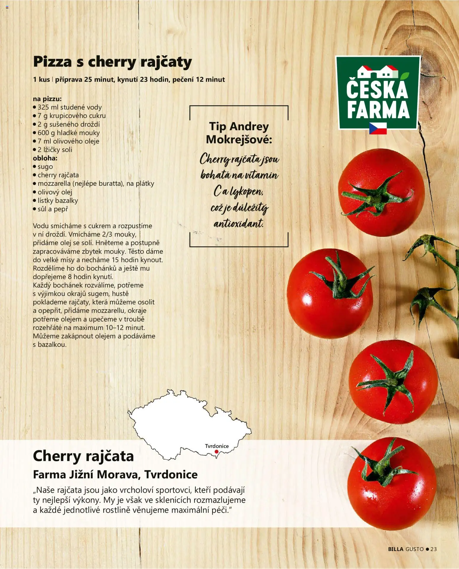 Billa leták - Gusto: Podzim 2026 od 01.09.2026 | Strana: 23 | Produkty: Oleje, Olej, Rajčata, Droždí