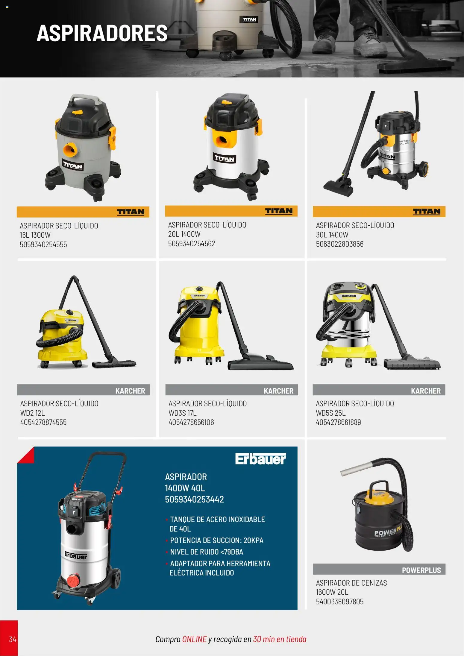 Brico Depôt Catalogo de Herramientas │ válido desde el 07/10/2026 | Página: 34 | Productos: Adaptador, Aspirador