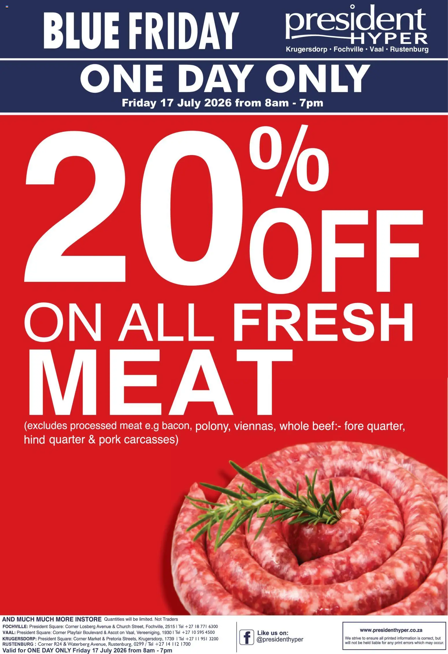 New President Hyper catalogue – valid from 17/07/2026 | Page: 1 | Products: Pork, Beef