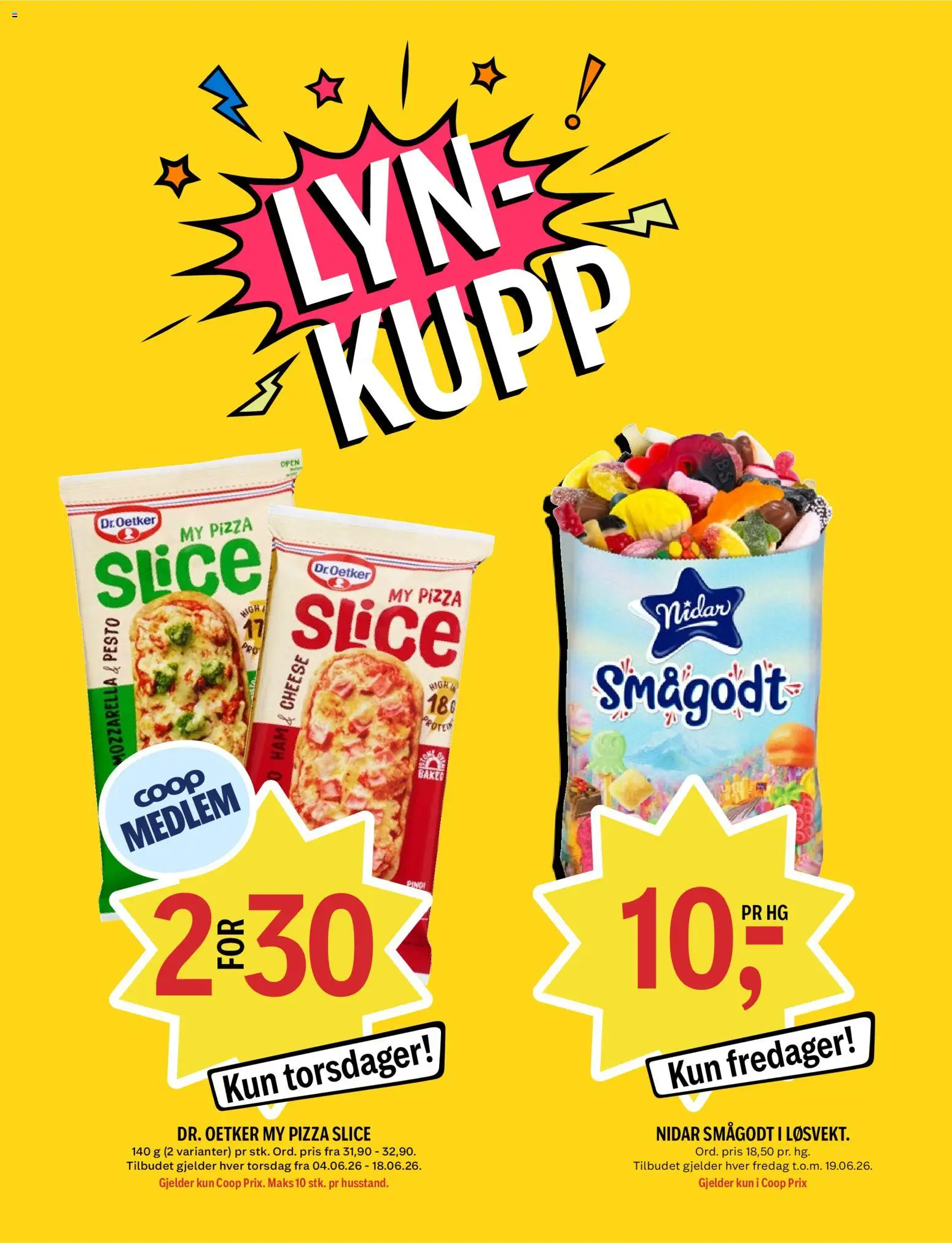 {H1} | Side: 10 | Produkter: Jordnødder, Pizza, Smågodt, Mozzarella