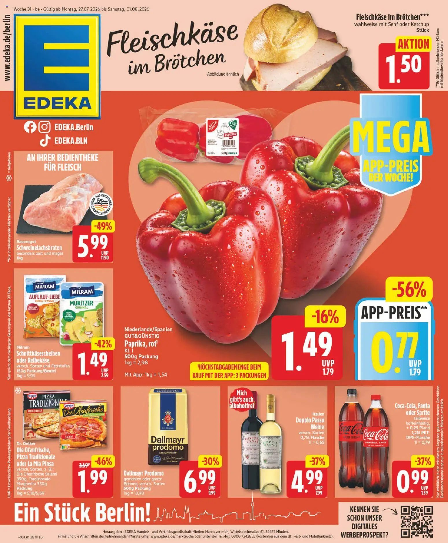 Edeka Prospekt (ab 27.07.2026) » Angebote Online catalogue cover