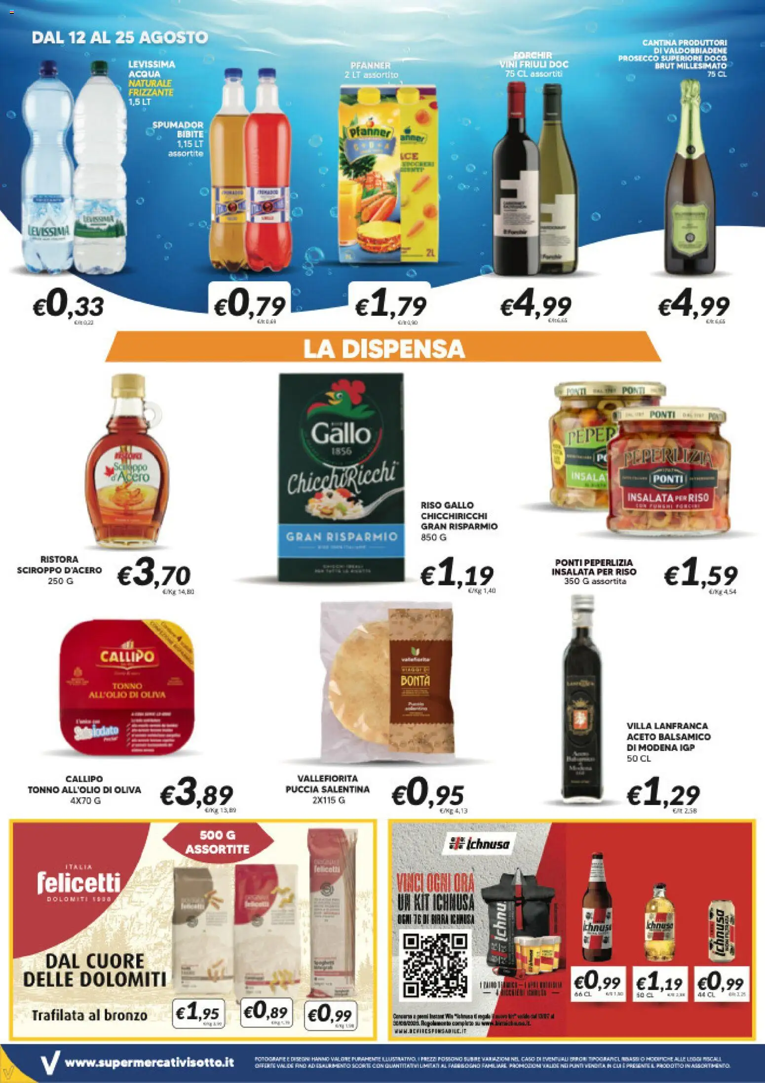 Volantino Visotto del 12/08/2026 | Pagina: 6 | Prodotti: Birra, Tè, Insalata, Aceto