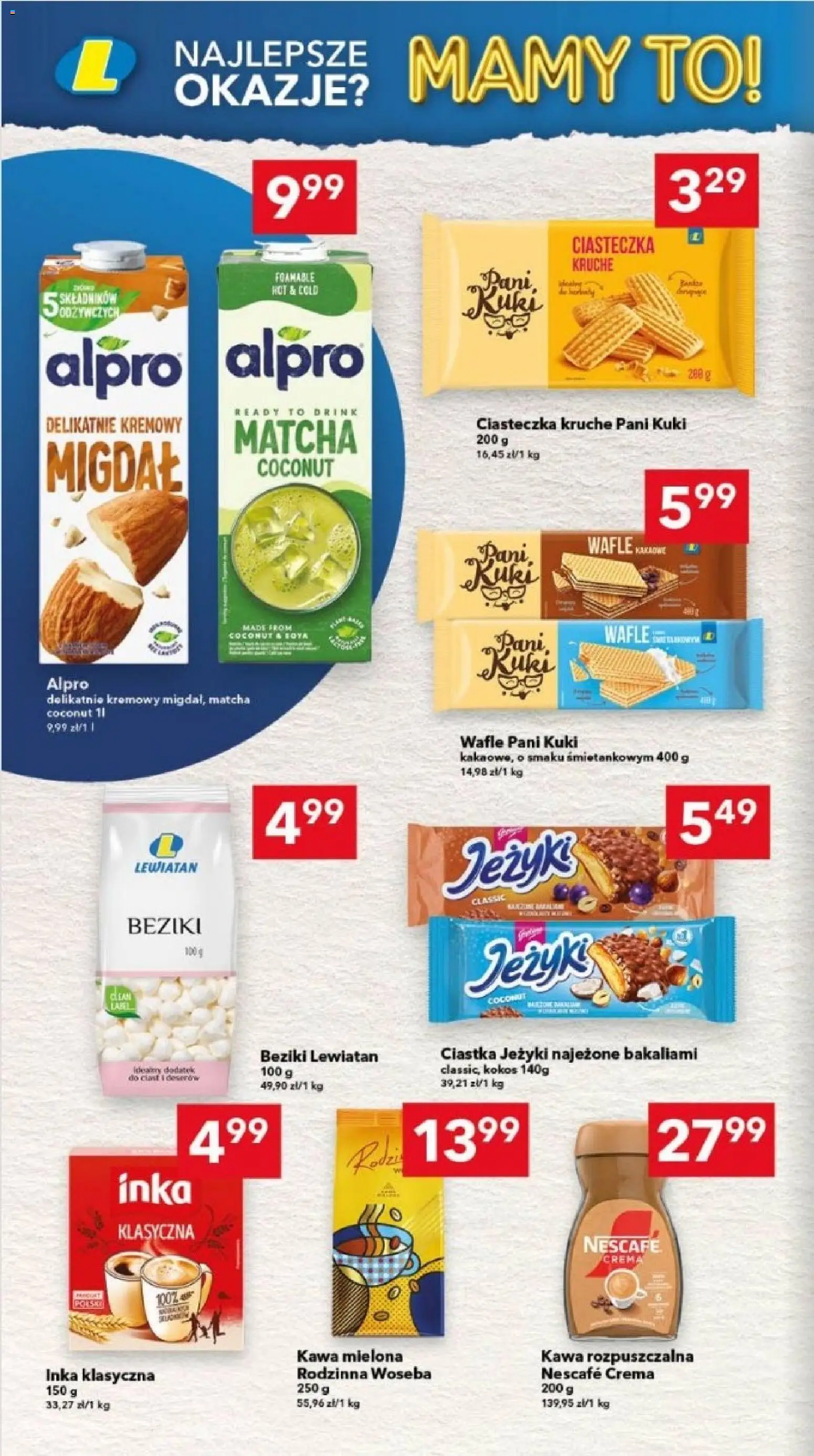 Lewiatan gazetka - Legnica od 21.05.2026 | Strona: 12 | Produkty: Wafle, Alpro, Kawa rozpuszczalna, Kawa