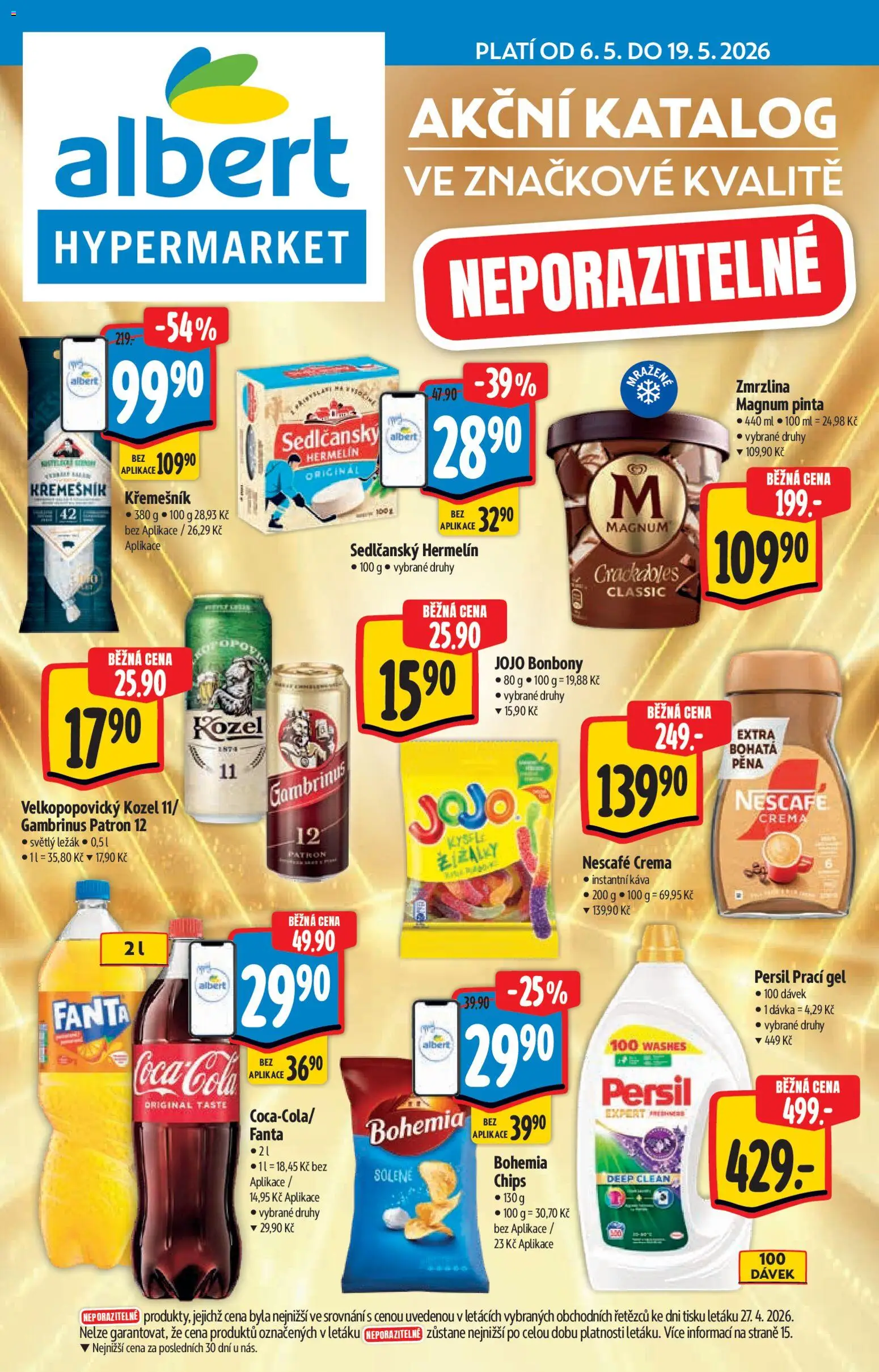 Albert katalog - Hypermarket od 06.05.2026 | Strana: 1 | Produkty: JOJO bonbóny, Jojo, Nescafe Crema, Persil