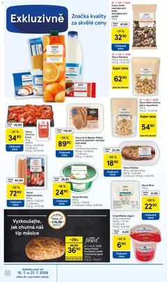 Náhled letáku Tesco Finest Rustikální chléb z kamenné pece, Tesco Finest Rustikální chléb z kamenné pece 490 g (100 g = 7,53 Kč) od 15.07.2026 | Strana: 22 | Produkty: Finest, Ořechy, Vepřové párky, Niva